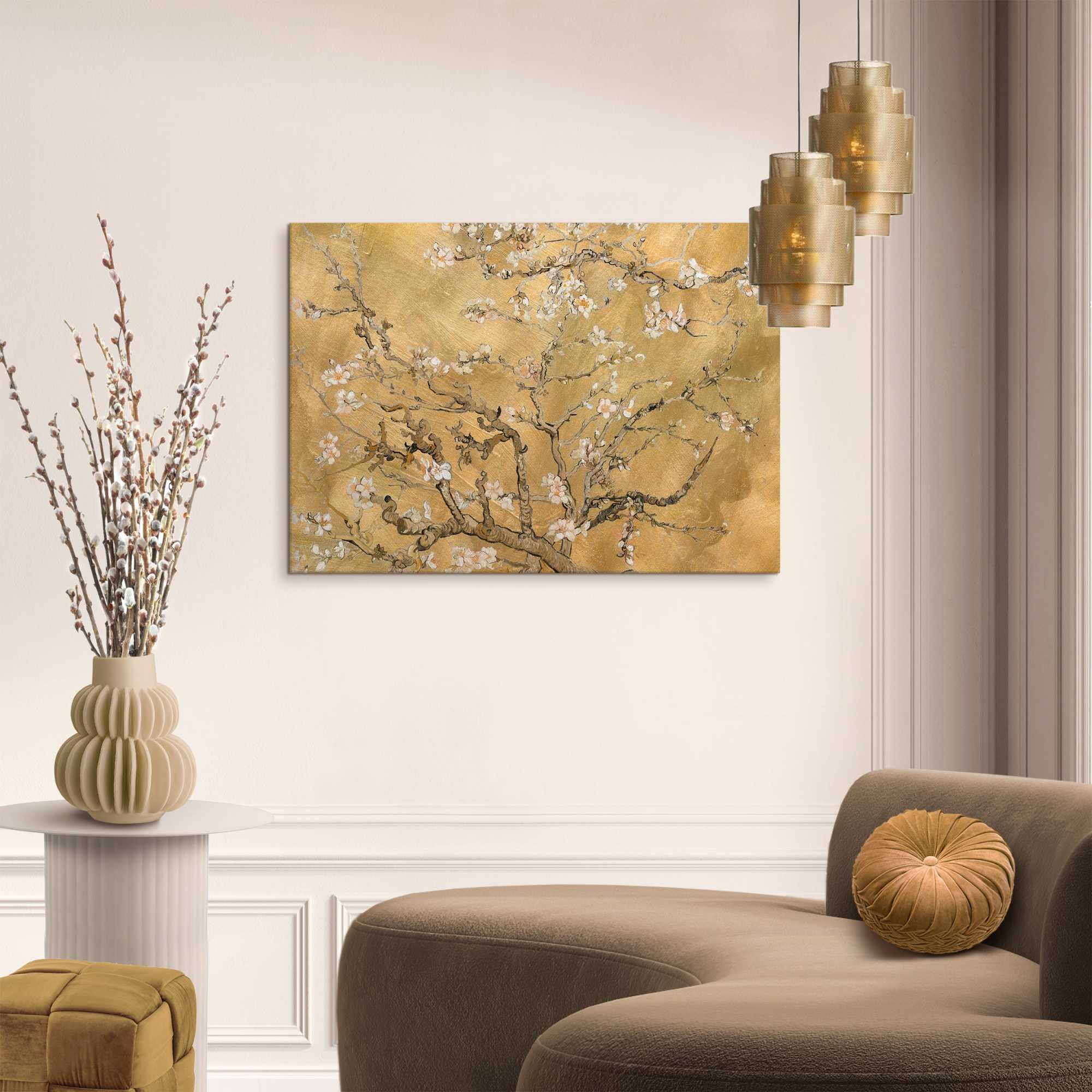 Reinders! Leinwandbild »Van Gogh - almondblossom«, Wohnzimmer - Gold - Lein günstig online kaufen