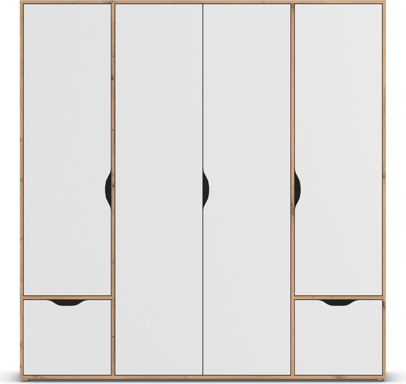 rauch Drehtürenschrank »Kleiderschrank Schrank Garderobe Wäscheschrank NARAI mit Schubladen«, (in 3 verschiedenen Ausstattungen BASIC/CLASSIC/PREMIUM), Griffausfräsungen für eine grifflose Optik TOPSELLER MADE IN GERMANY