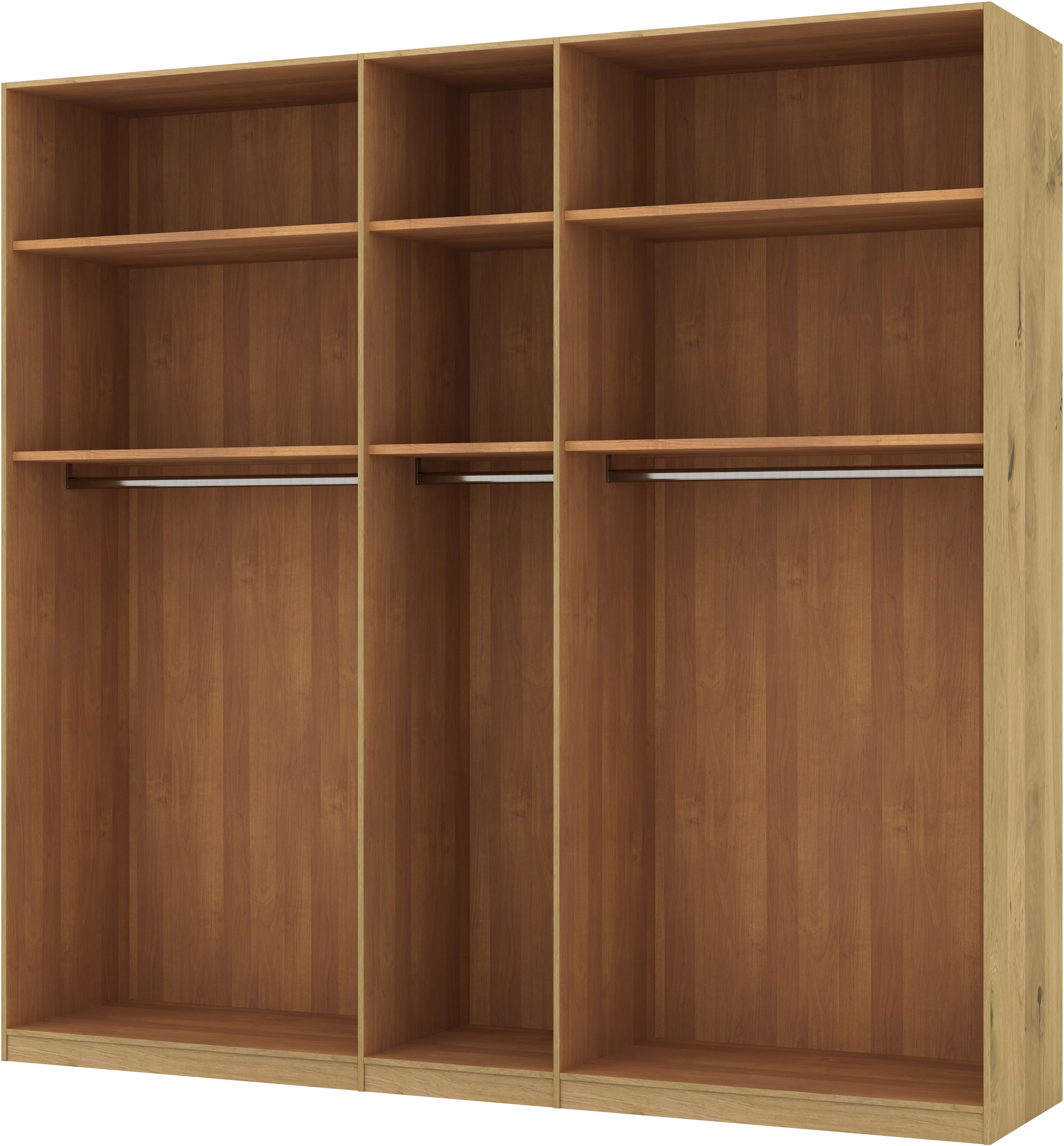 Musterring Drehtürenschrank »Savona, Kleiderschrank, Schrank, Garderobe, teilmassiv Eiche«, (mit Türdämpfern, mit Spiegel oder Glas, extra Böden, MADE IN GERMANY), Türen in Bianco-Eiche massiv, Spiegel-/Glastüren, verschiedene Größen