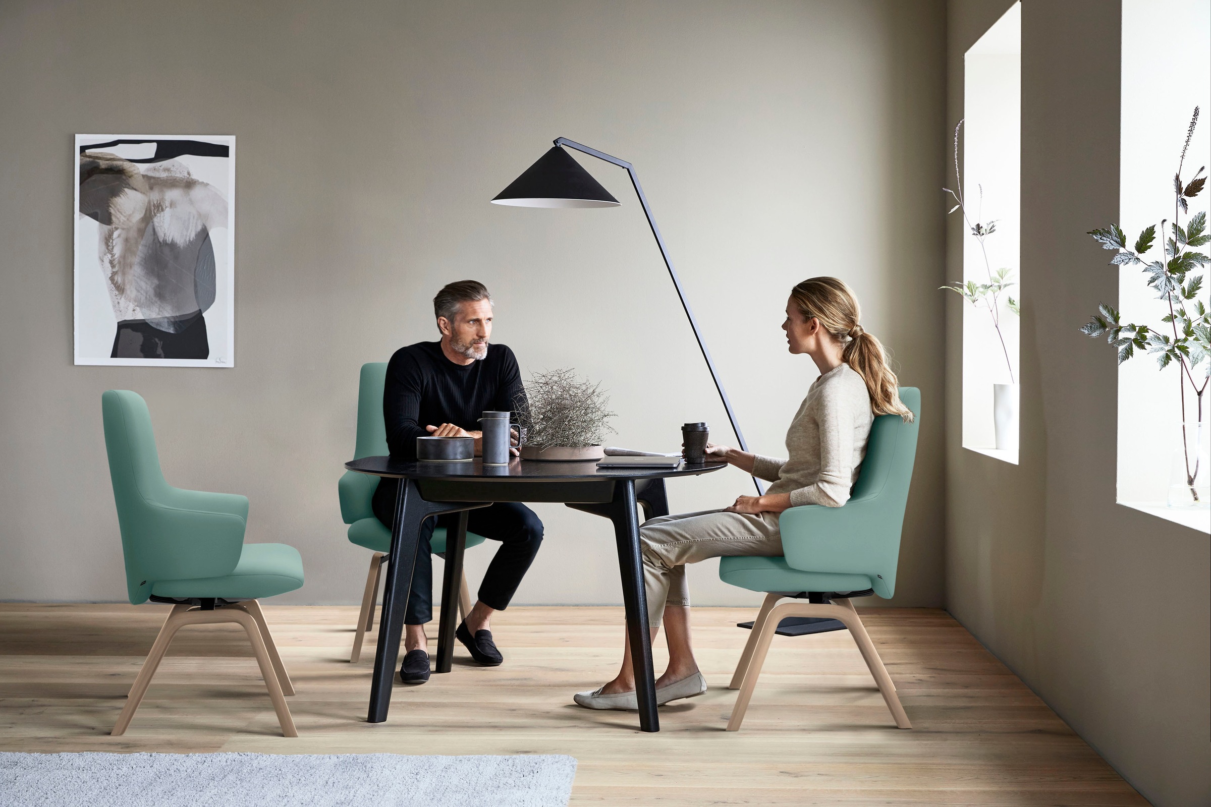 Stressless® Polsterstuhl »Laurel«, Leder PALOMA, High Back mit Armlehne, Größe L, mit schräggestellten Beinen