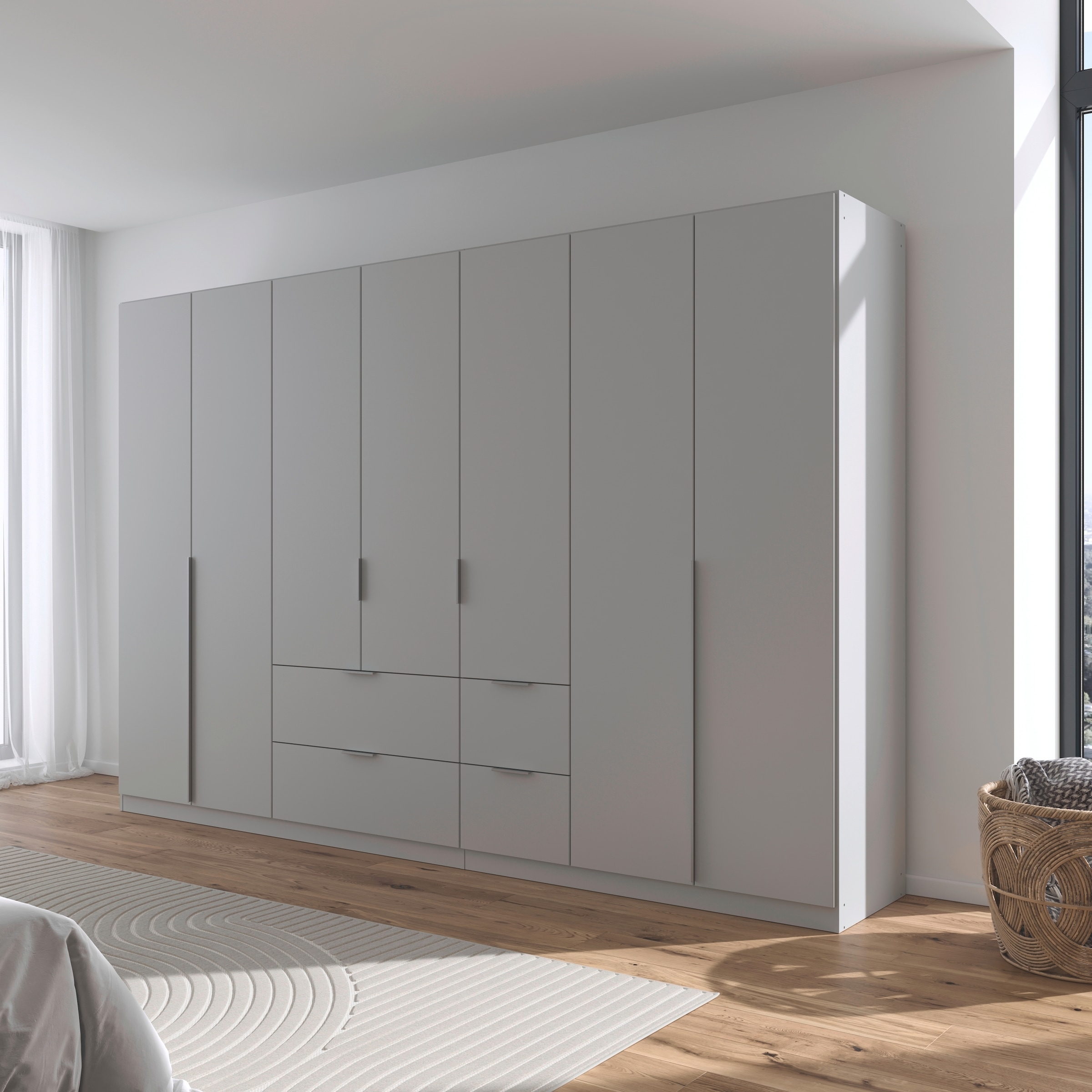 rauch Drehtürenschrank »Kleiderschrank Schrank Garderobe AGORDO mit Dekor- oder Hochglanzfront«, mit Außenschubkästen, in 6 Breiten und 2 Höhen MADE IN GERMANY