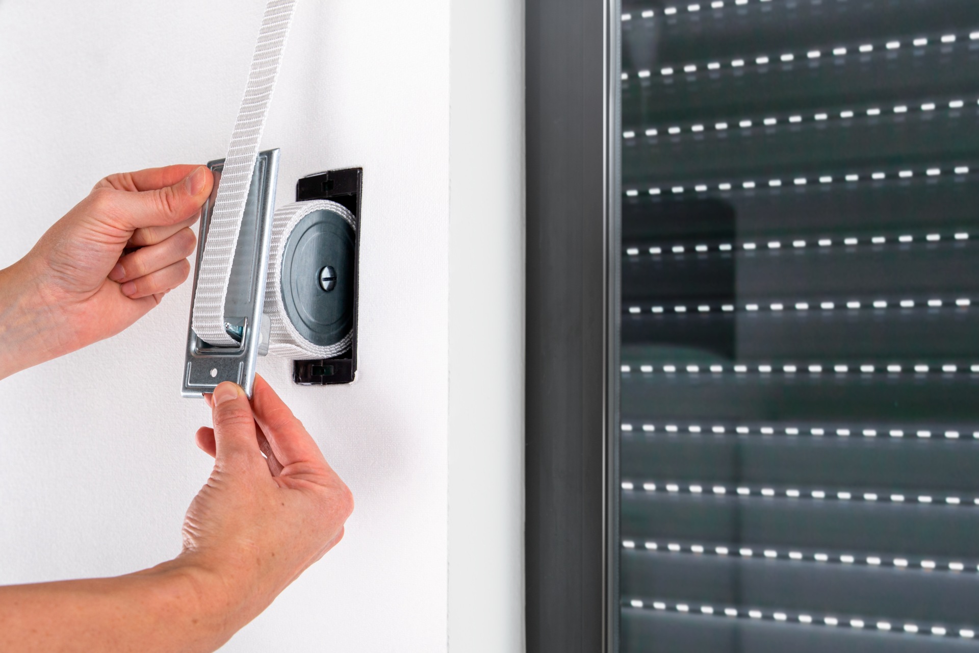 SCHELLENBERG Einlass-Gurtwickler »für das Rollladensystem Maxi, Lochabstand 10,5 cm, Unterputz-Montage« Set, 3 Stk. tlg. für Rollladengurte mit 23 mm Breite