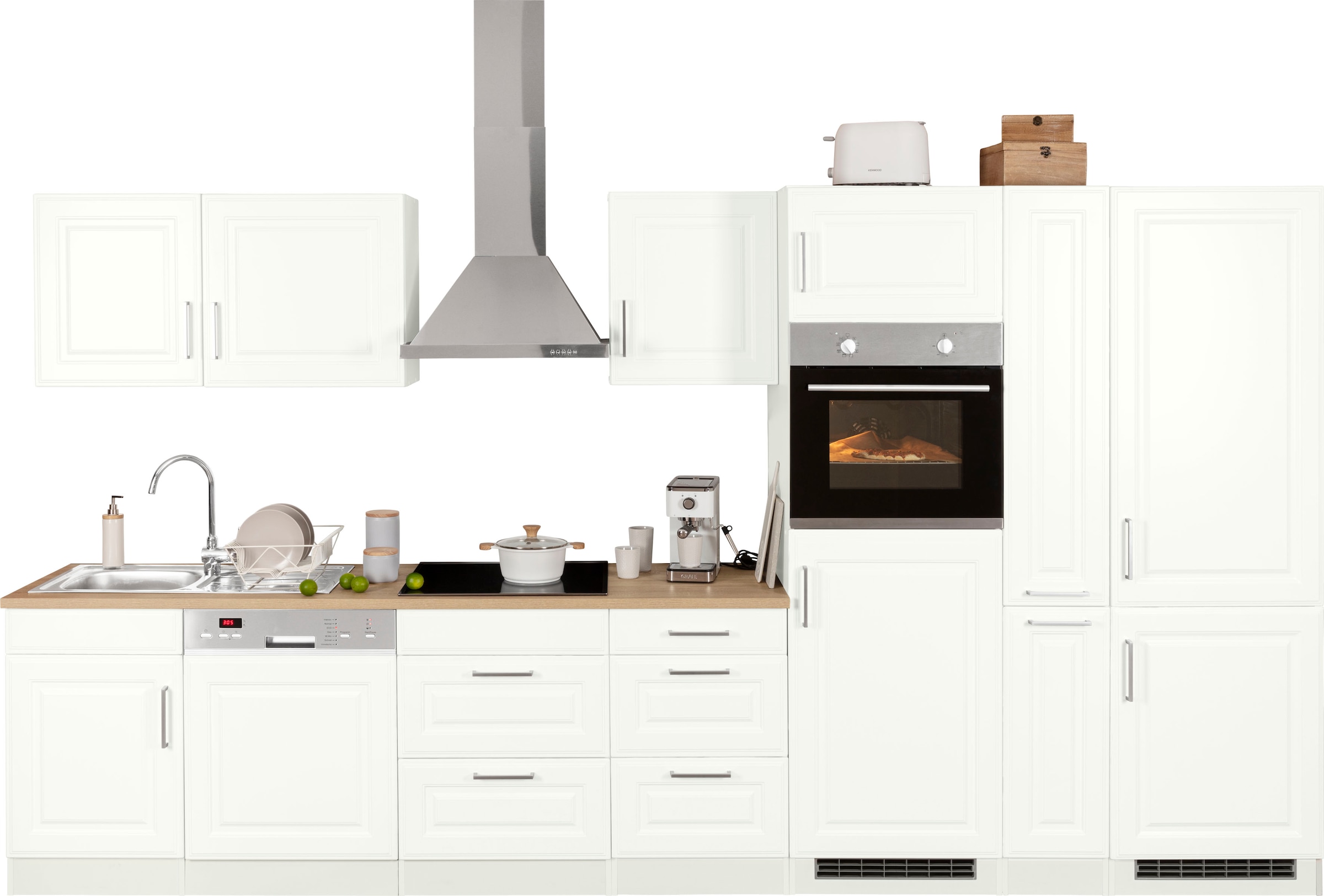 KOCHSTATION Küchenzeile »KS-Stockholm«, Breite 370 cm, mit hochwertigen MDF günstig online kaufen