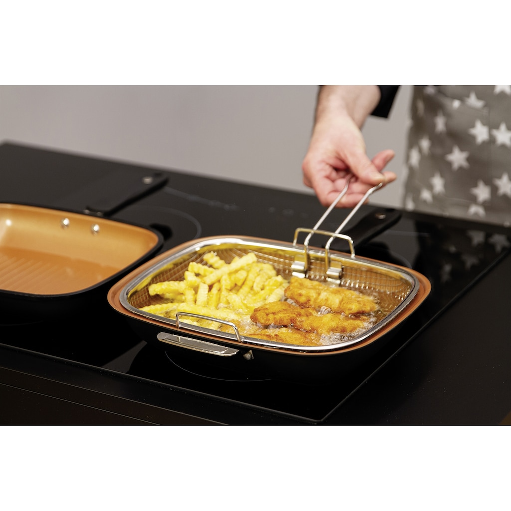 LIVINGTON Bratpfanne »Black Doubletta Deluxe«, Aluminium, (1 tlg.)