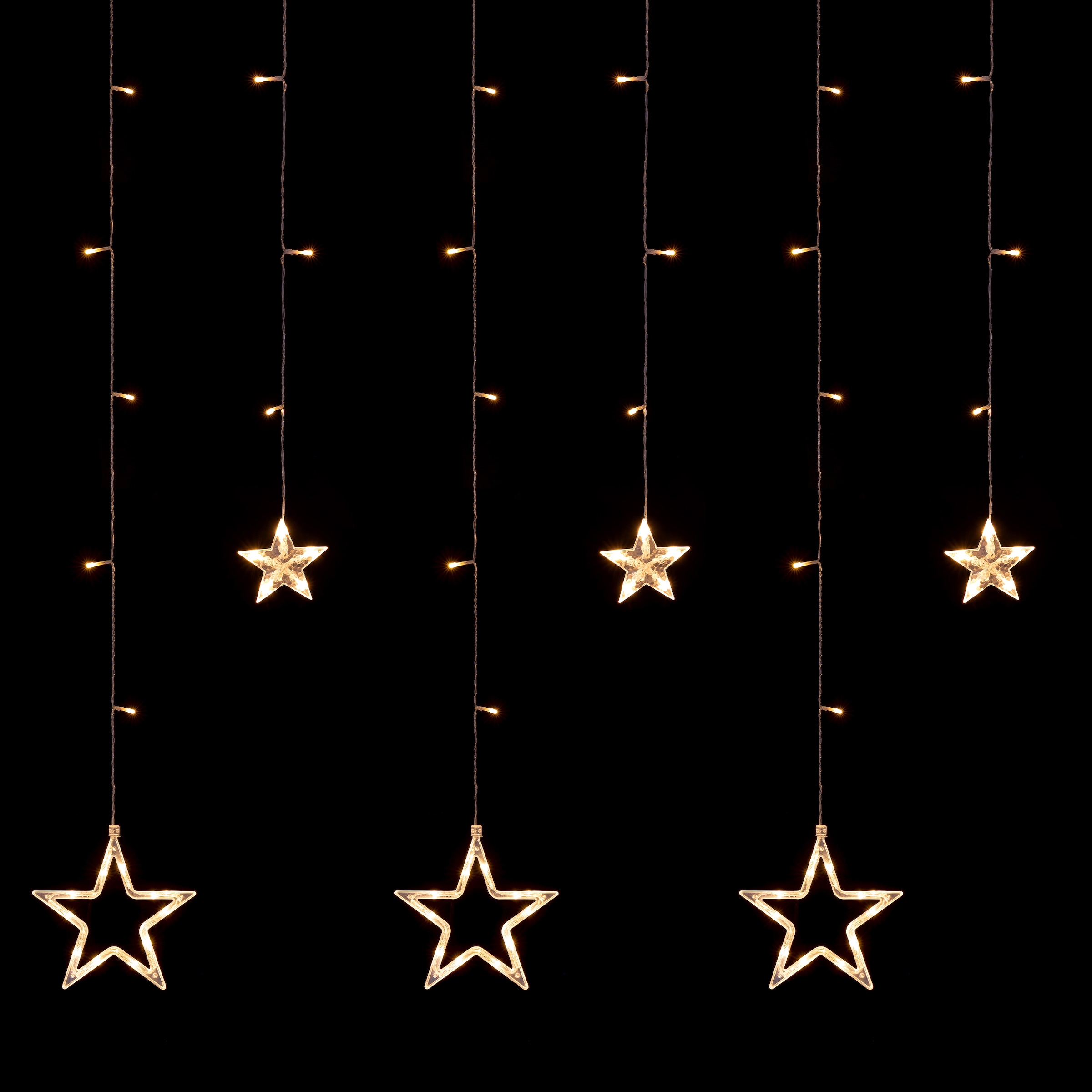 my home LED-Lichtervorhang »Evara« 69 Stk.-flammig LED-Lichtervorhang 69 LEDs, 8 verschiedene Modi