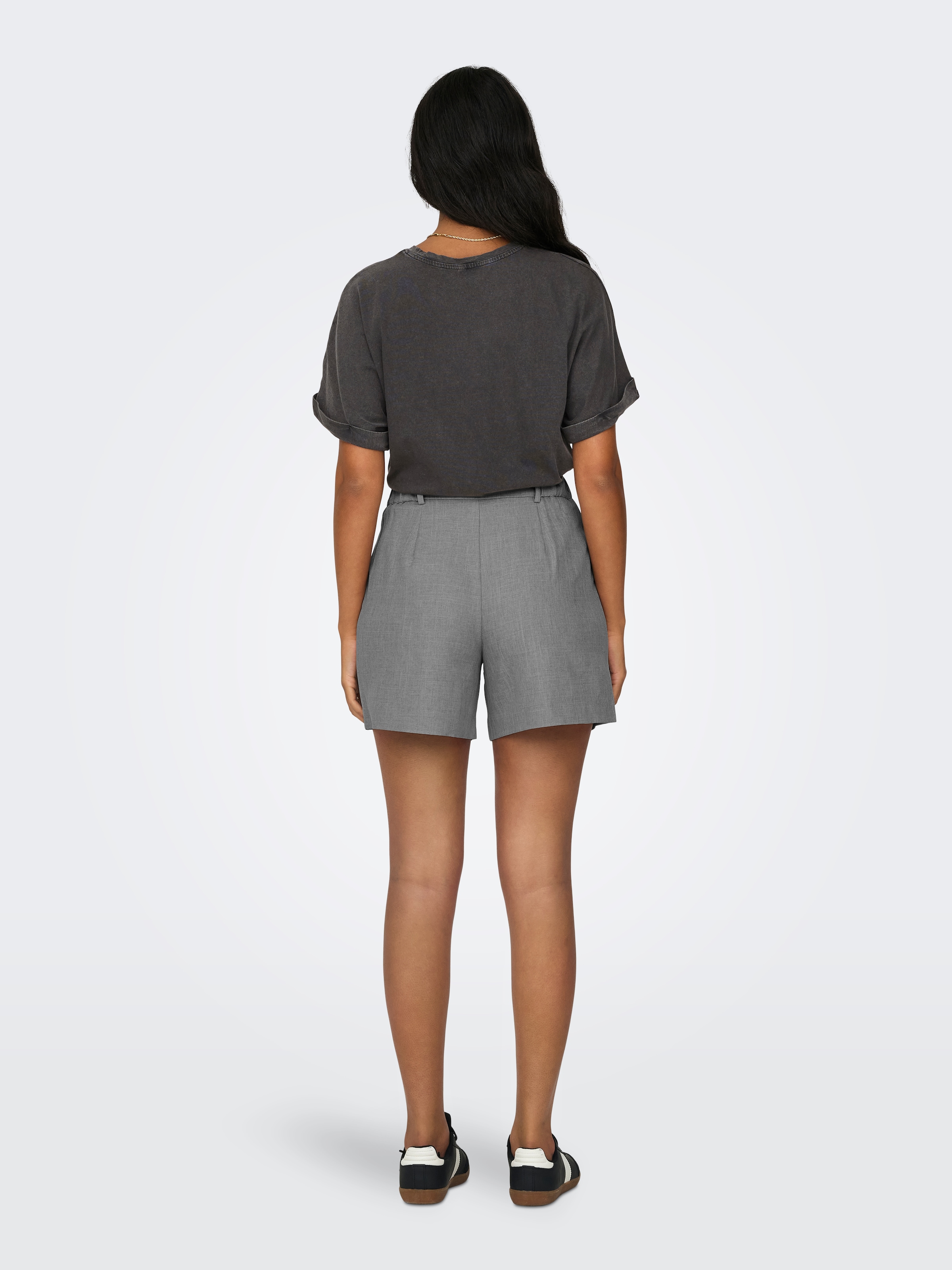 ONLY Shorts »ONLLINDA – Shorts mit hoher Taille und weitem Beinschnitt«  Materialmix, High Waist