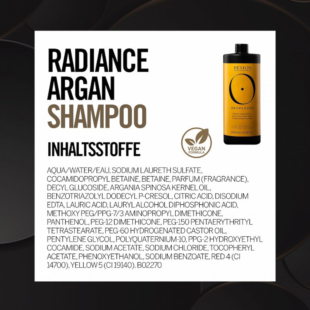 REVLON PROFESSIONAL Haarshampoo »Radiance Argan Shampoo«, Vegan