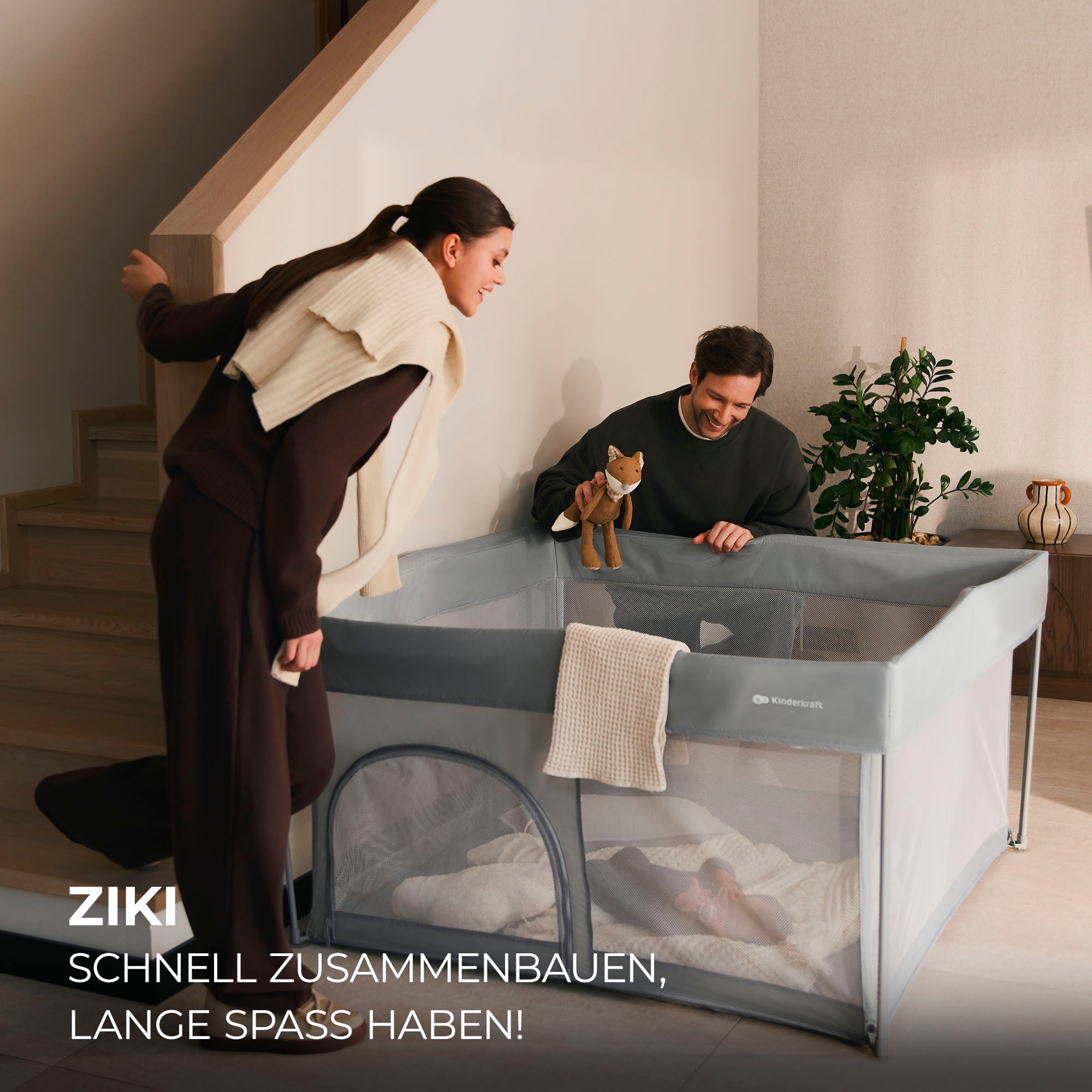 Kinderkraft Laufstall »ZIKI«, inkl. Tragetasche