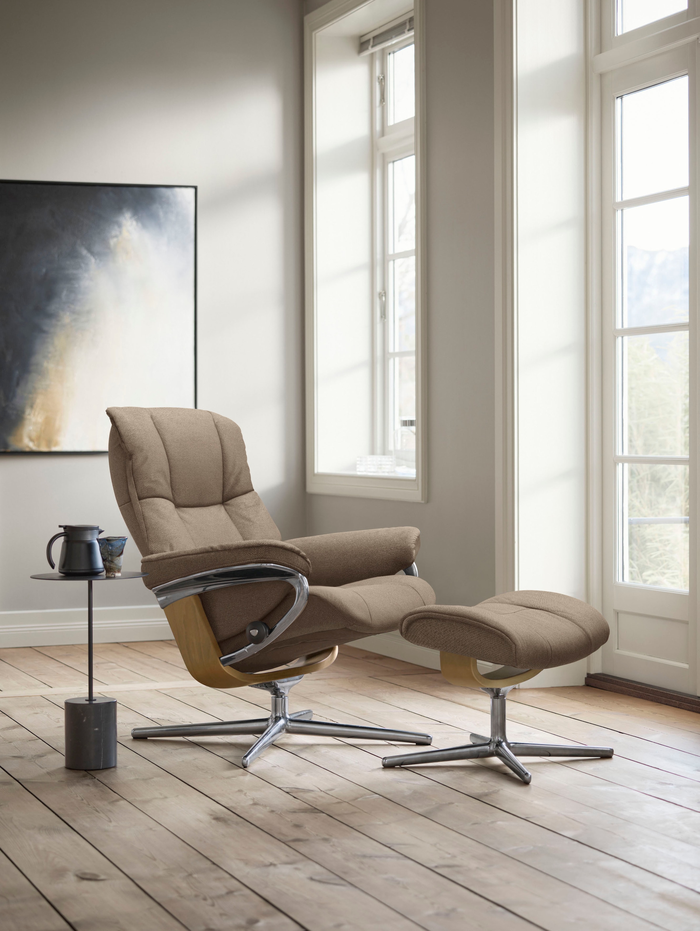 Stressless® Fußhocker »Mayfair«, mit Cross Base, Größe S, M & L, Holzakzent Eiche