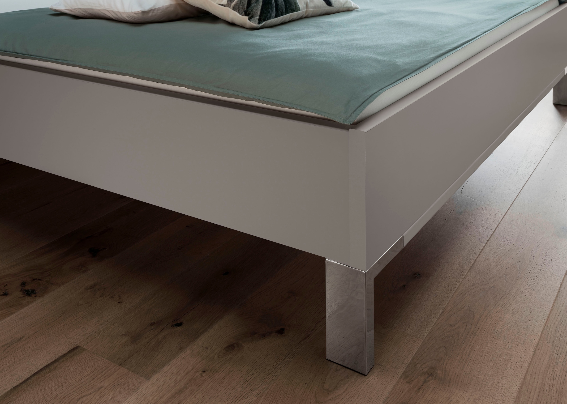WIEMANN Futonbett »Monaco, Bettgestell, Bettrahmen, komfortables Polsterkopfteil«, (4-fache Liegehöhenverstellung, MADE IN GERMANY), Polsterkopfteil aus Kunstleder, verschiedene Größen, in Komforthöhe