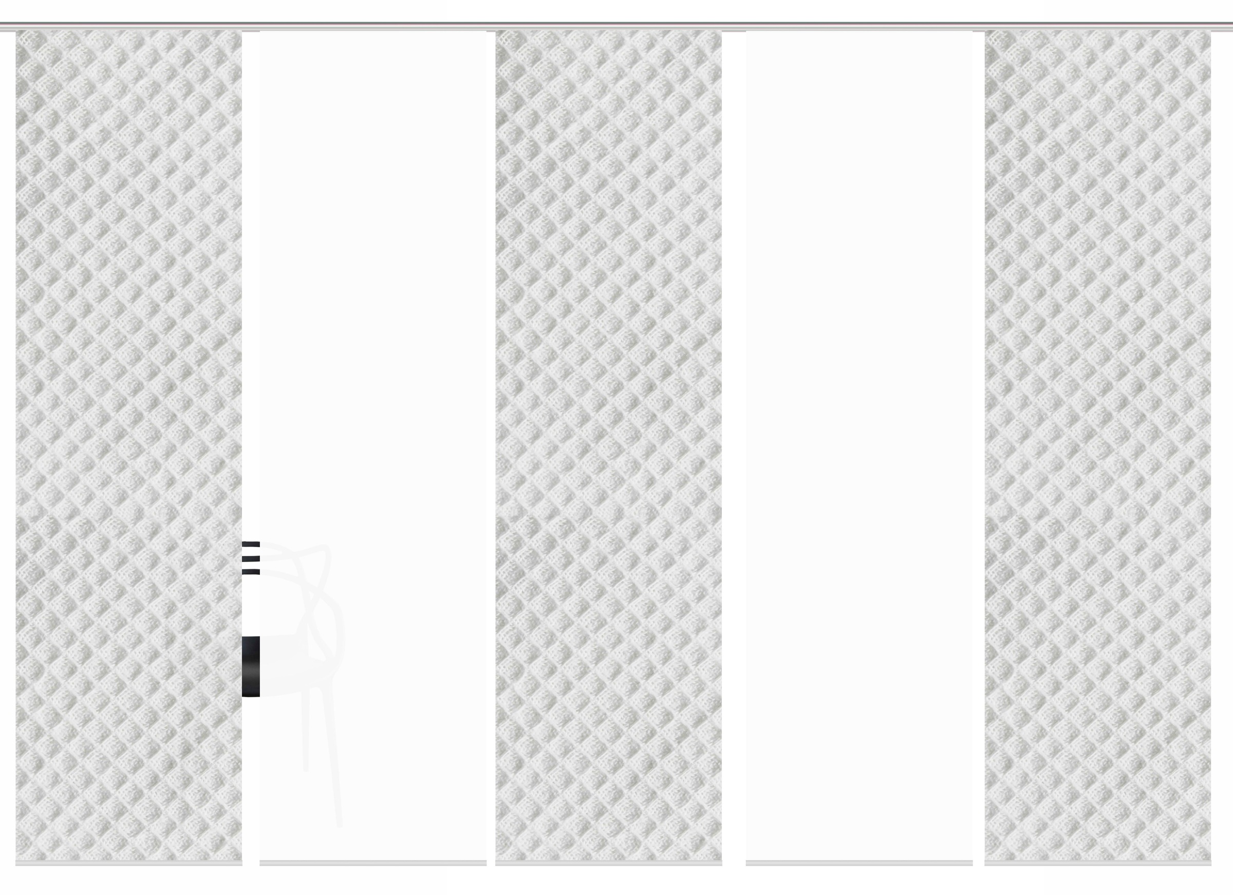 HOME WOHNIDEEN Schiebegardine »MARPENT 5er SET« Paneelwagen 5 Stk. tlg. Sch günstig online kaufen