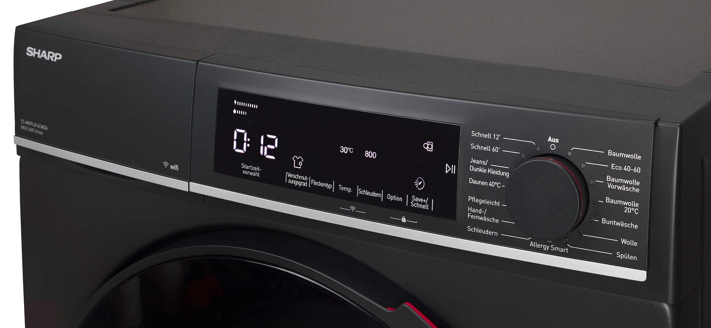 Sharp Waschmaschine »ES-WNFL814CMDA-DE«, 8 kg, 1400 U/min, WiFi