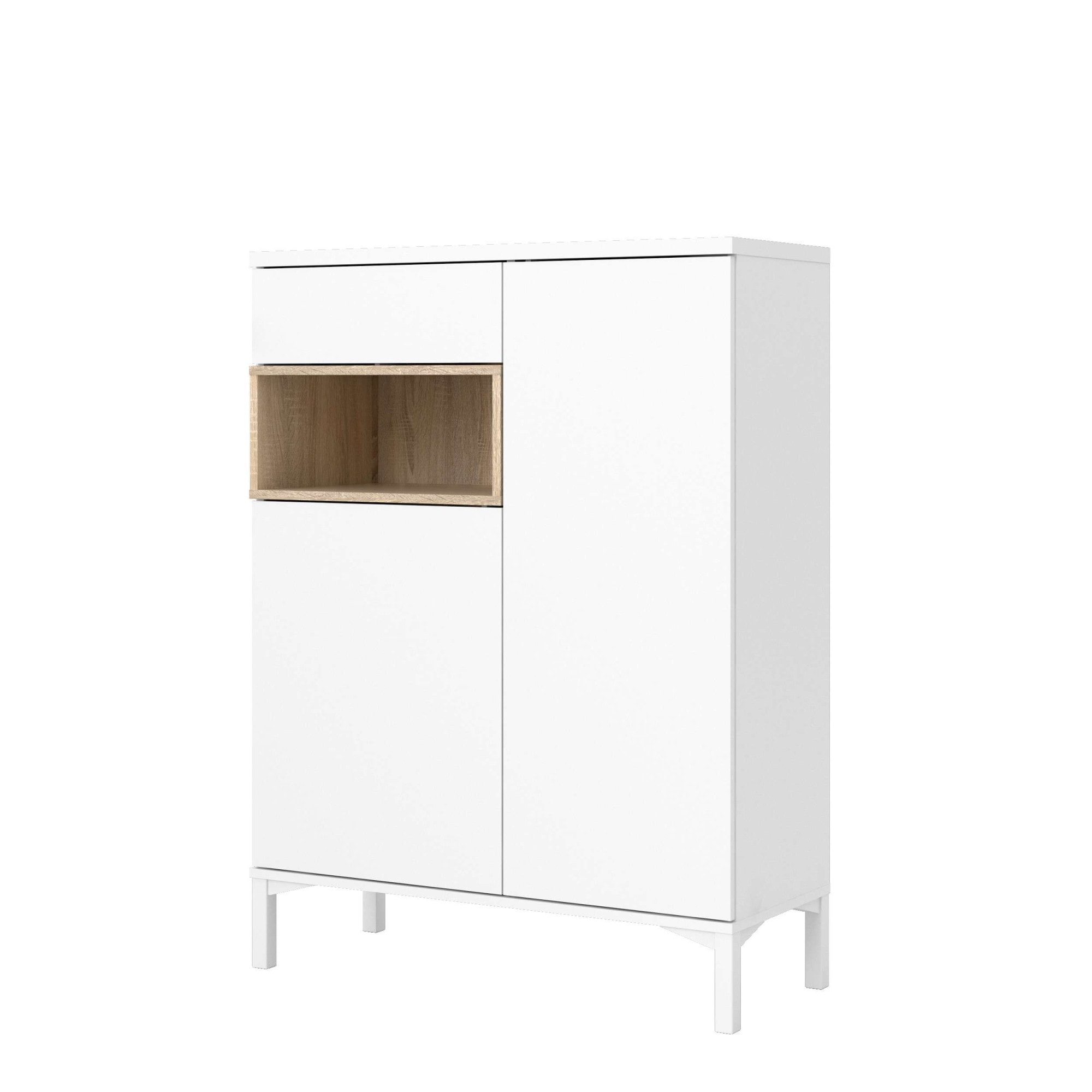INOSIGN Highboard »Roommers, Anrichte, Stauraum, Sideboard«, Kommode, Höhe 118 cm, Breite 88,7 cm, 1 offenes Fach mit Rahmen-Optik