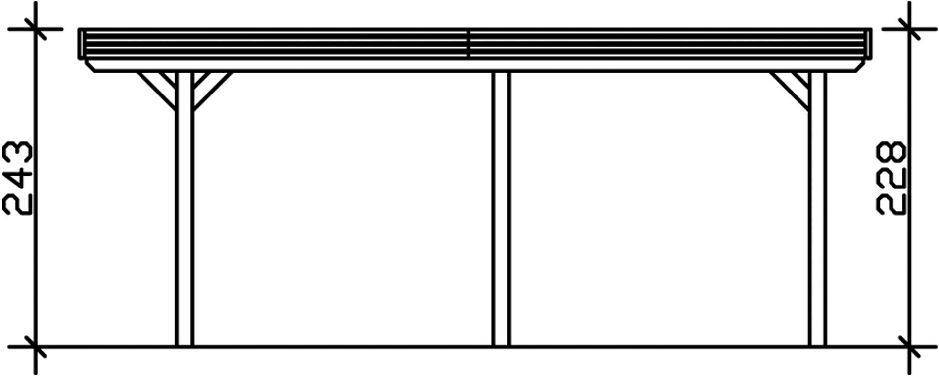 Skanholz Einzelcarport »Spessart«, Holz, 291 cm, Anthrazit