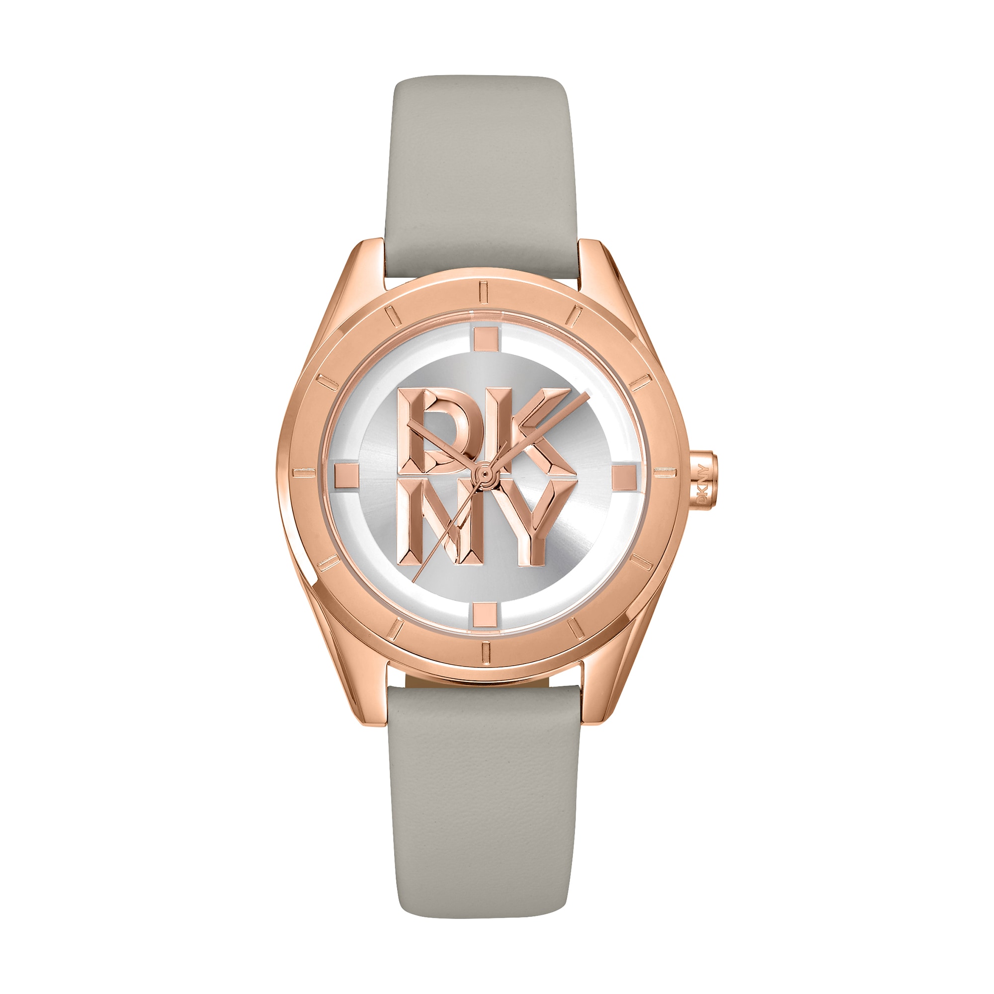 DKNY Quarzuhr »Chambers Midi« Armbanduhr, Damenuhr, Lederarmband, analog