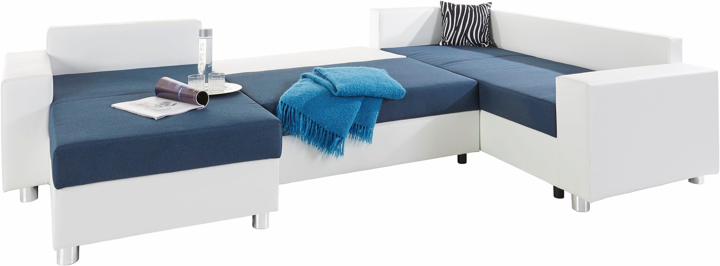 COLLECTION AB Wohnlandschaft »Paris U-Form«, mit Federkern, wahlweise mit Bettfunktion und Bettkasten