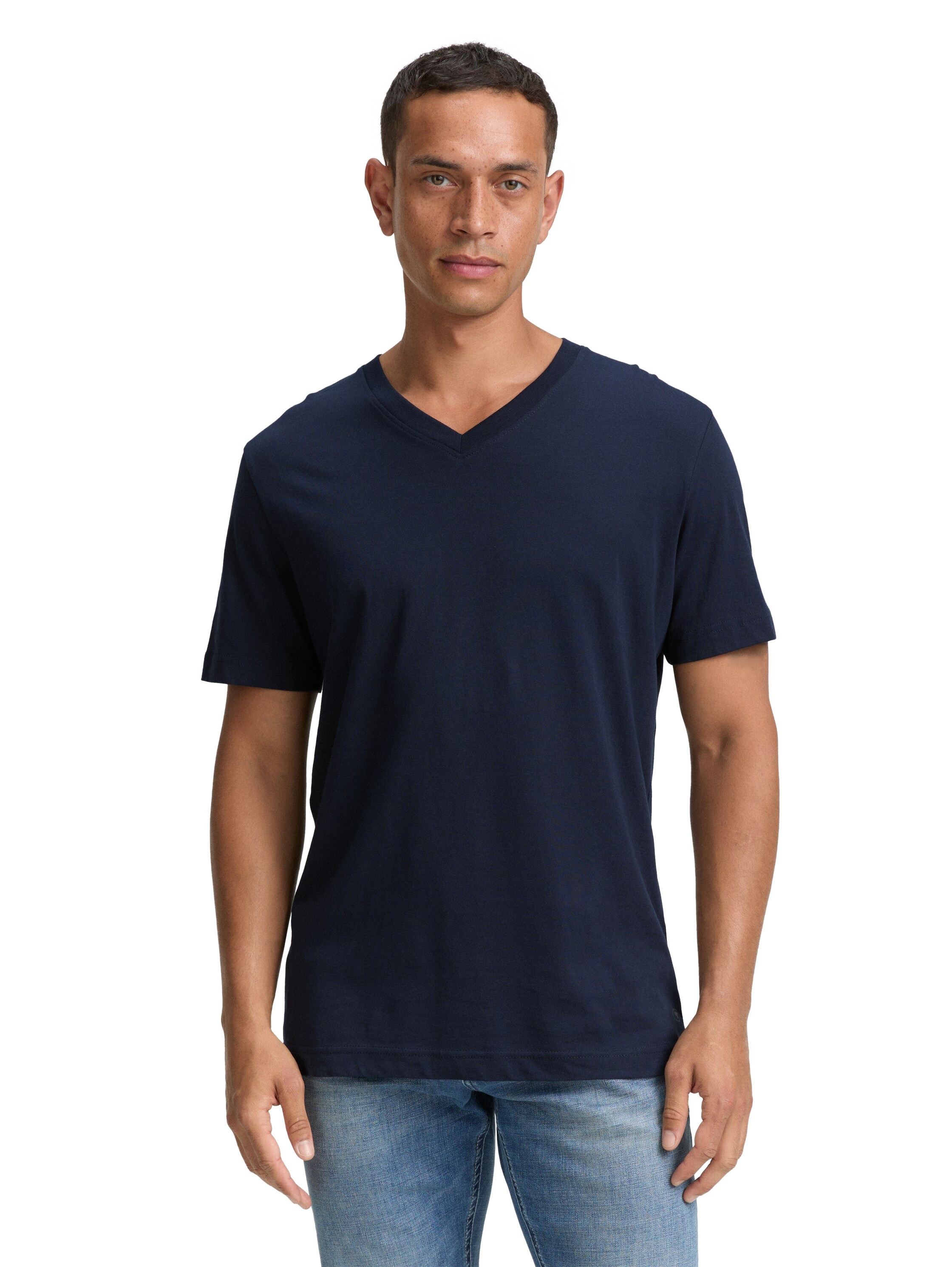 TOM TAILOR T-Shirt, (Packung, 2 tlg.), mit V-Ausschnitt, Doppelpack