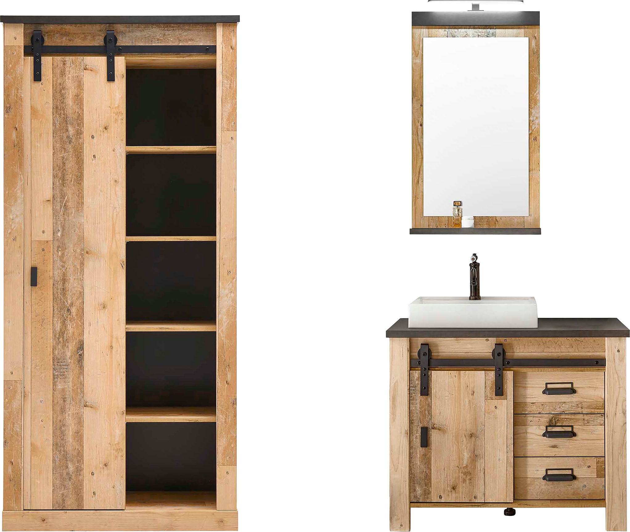Home affaire Badmöbel-Set »SHERWOOD, Bad im modernen Design, 3-teiliges Bad günstig online kaufen