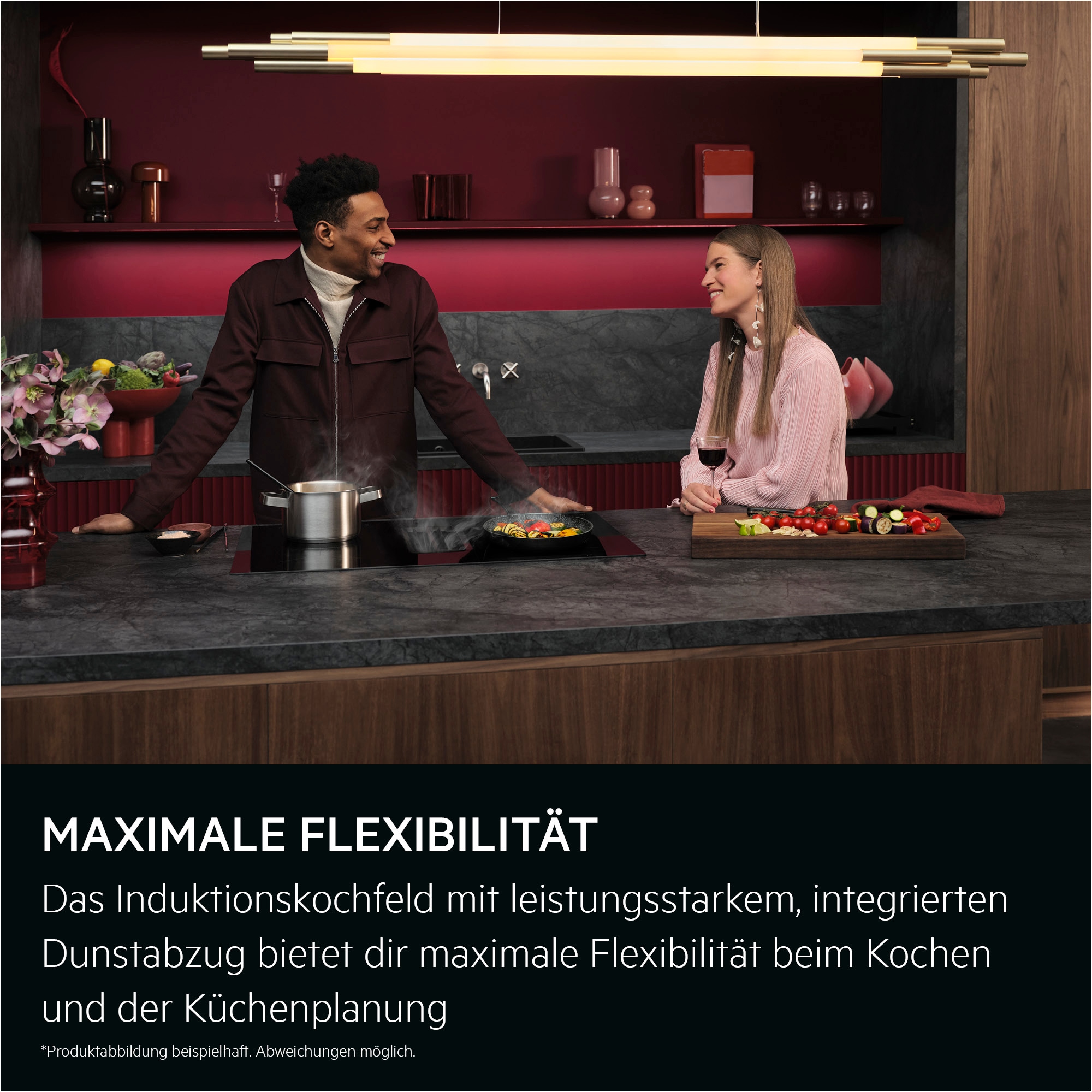 AEG Kochfeld mit Dunstabzug »TT84CA0FRB« Induktionskochen mit integr. Dunstabzug: frische Luft, Made in Germany