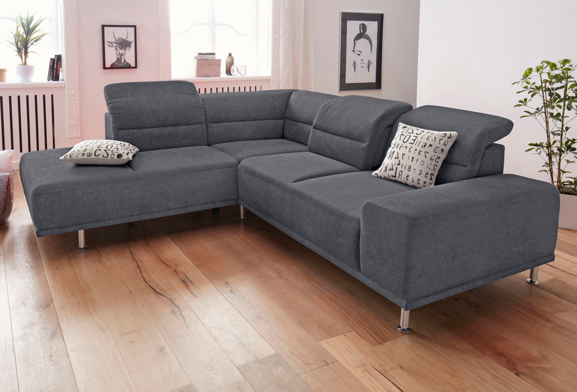 sit&more Ecksofa »Mariola L-Form« mit Federkern und Ottomane, inklusive Sit günstig online kaufen