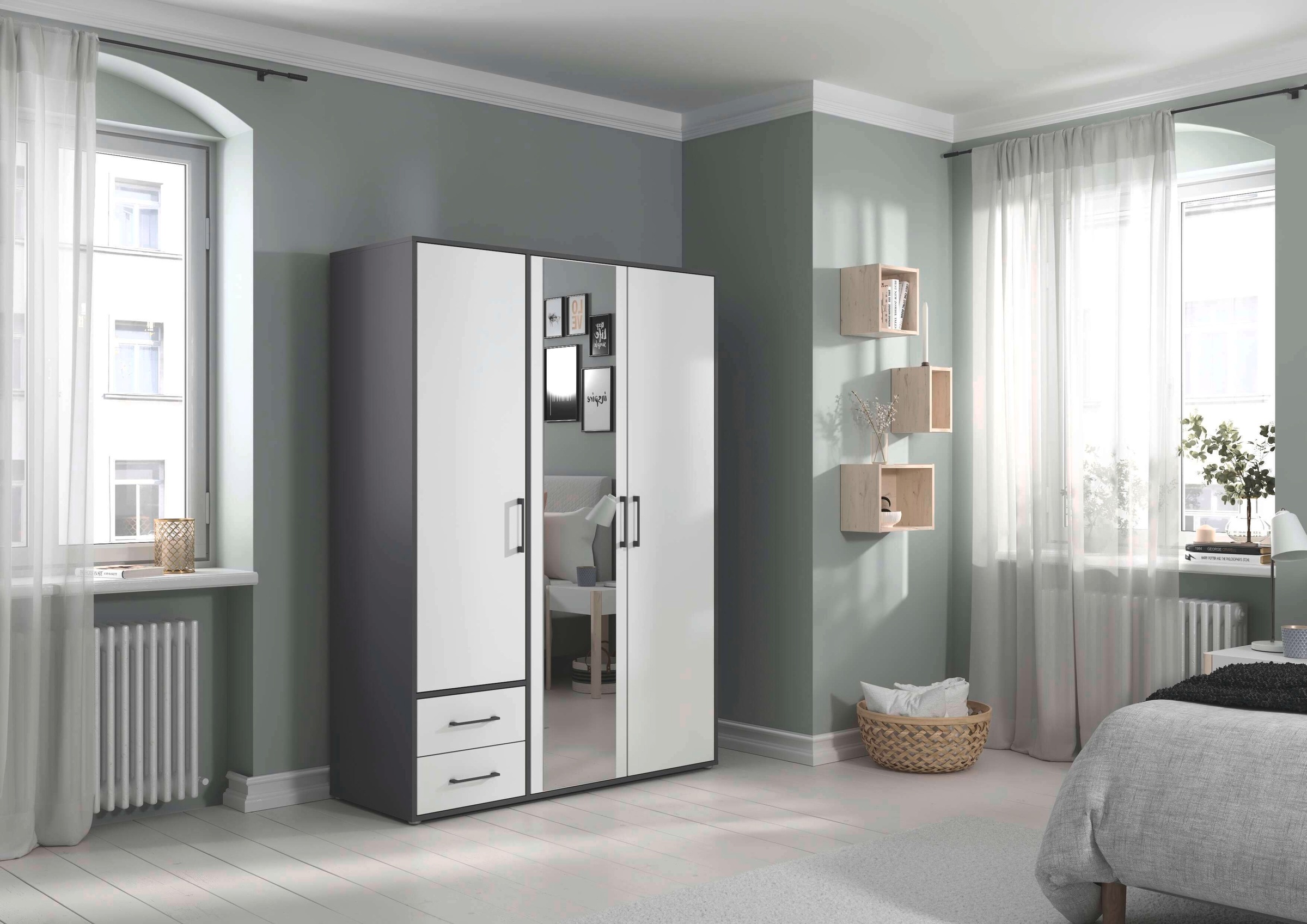 INOSIGN BY RAUCH Kleiderschrank »Schrank Garderobe Schlafzimmer Stauraum PAULLY TOPSELLER Wäscheschrank«, (mit 3 unterschiedlichen Griff-Varianten), OTTOS CHOICE 3 Griffvarianten MADE IN GERMANY