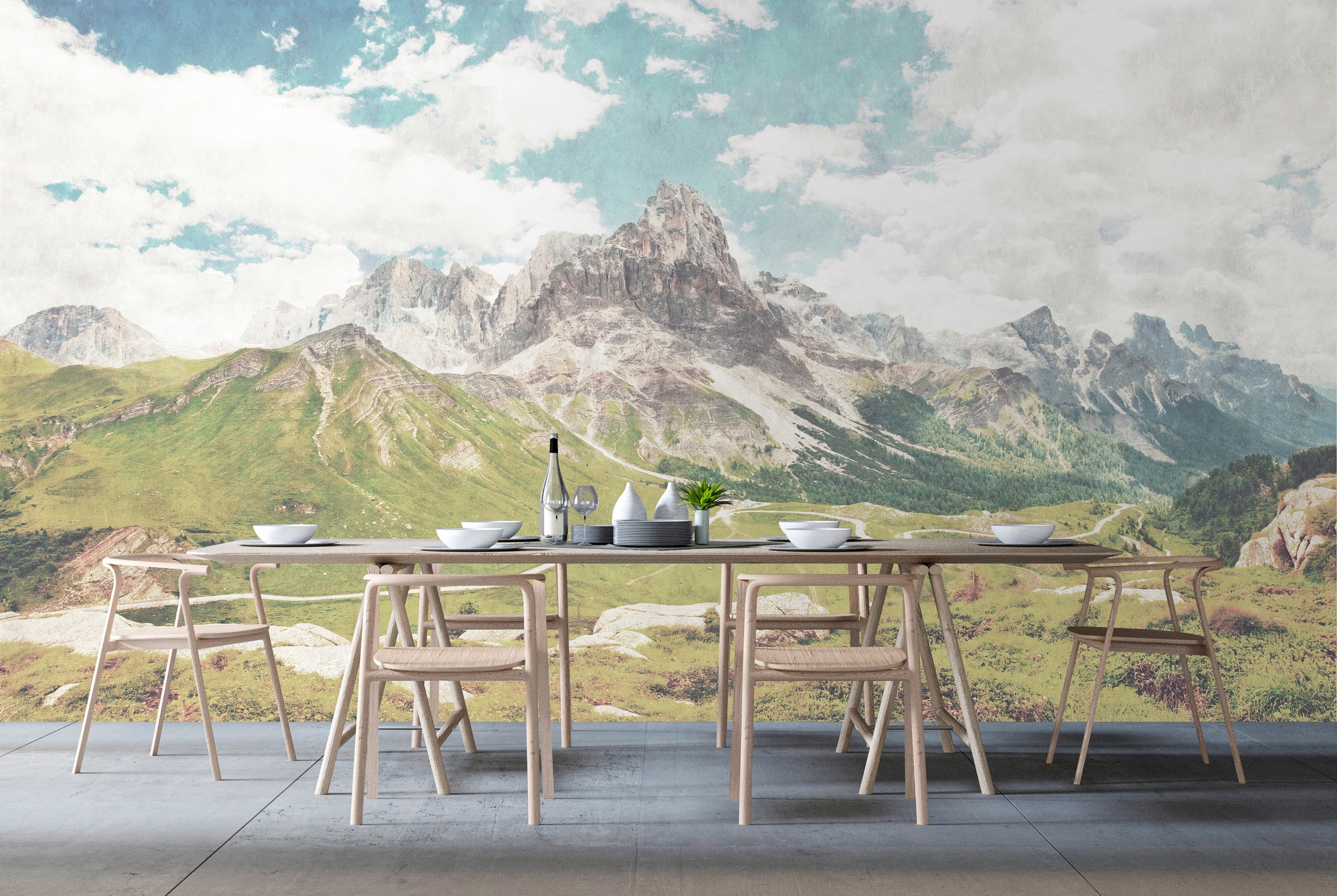 living walls Fototapete »Walls by Patel Dolomiti 2«, Vlies, Wand, Schräge