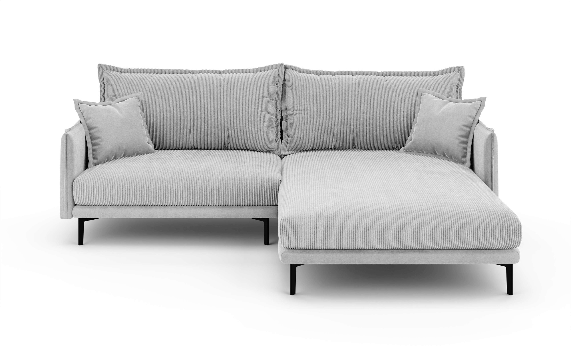 INOSIGN Ecksofa »ALEXANDRIA mit Recamiere rechts oder links bestellbar, moderne Bezüge«, L-Form mit Wellenunterfederung, Maße: B/H/T 246/86/190 cm