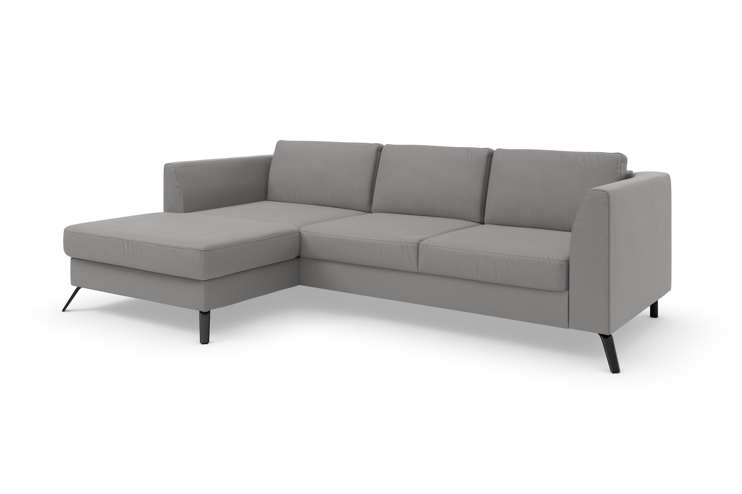 sit&more Ecksofa »Olsen L-Form«, inklusive Sitztiefenverstellung, wahlweise mit Bettfunktion, 15cm hoch