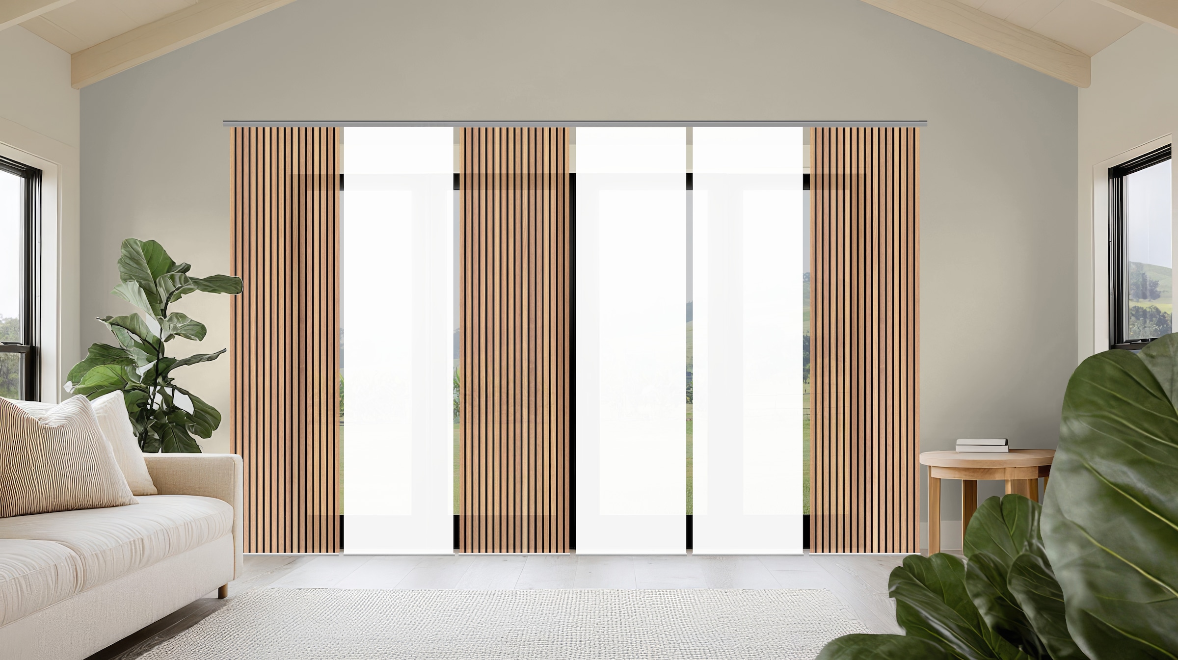 HOME WOHNIDEEN Schiebegardine »PANILO« Paneelwagen 6 Stk. tlg. Schiebewand günstig online kaufen