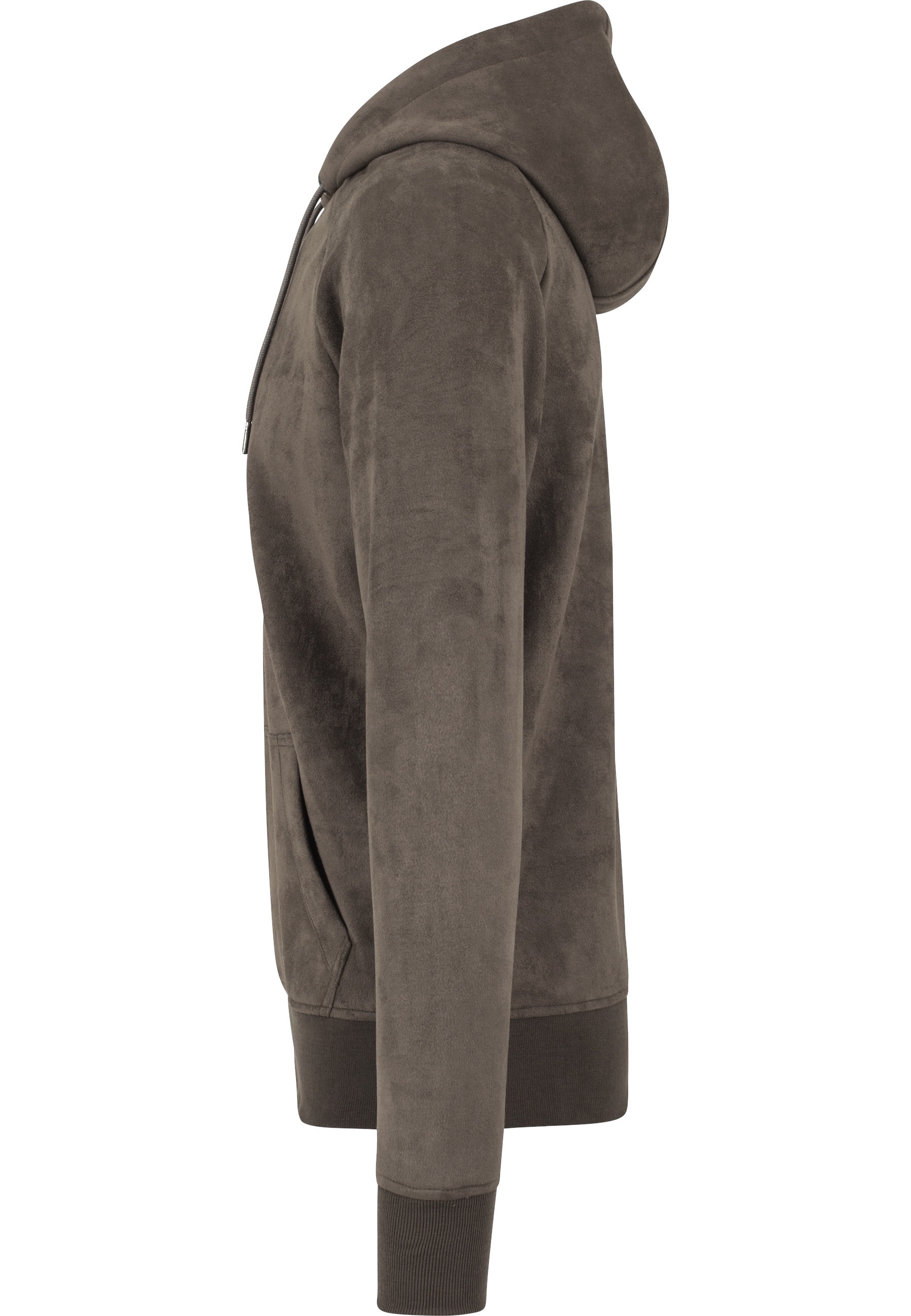 URBAN CLASSICS Rundhalspullover »Urban Classics Herren Imitation Suede Hoody« 1 Stk.