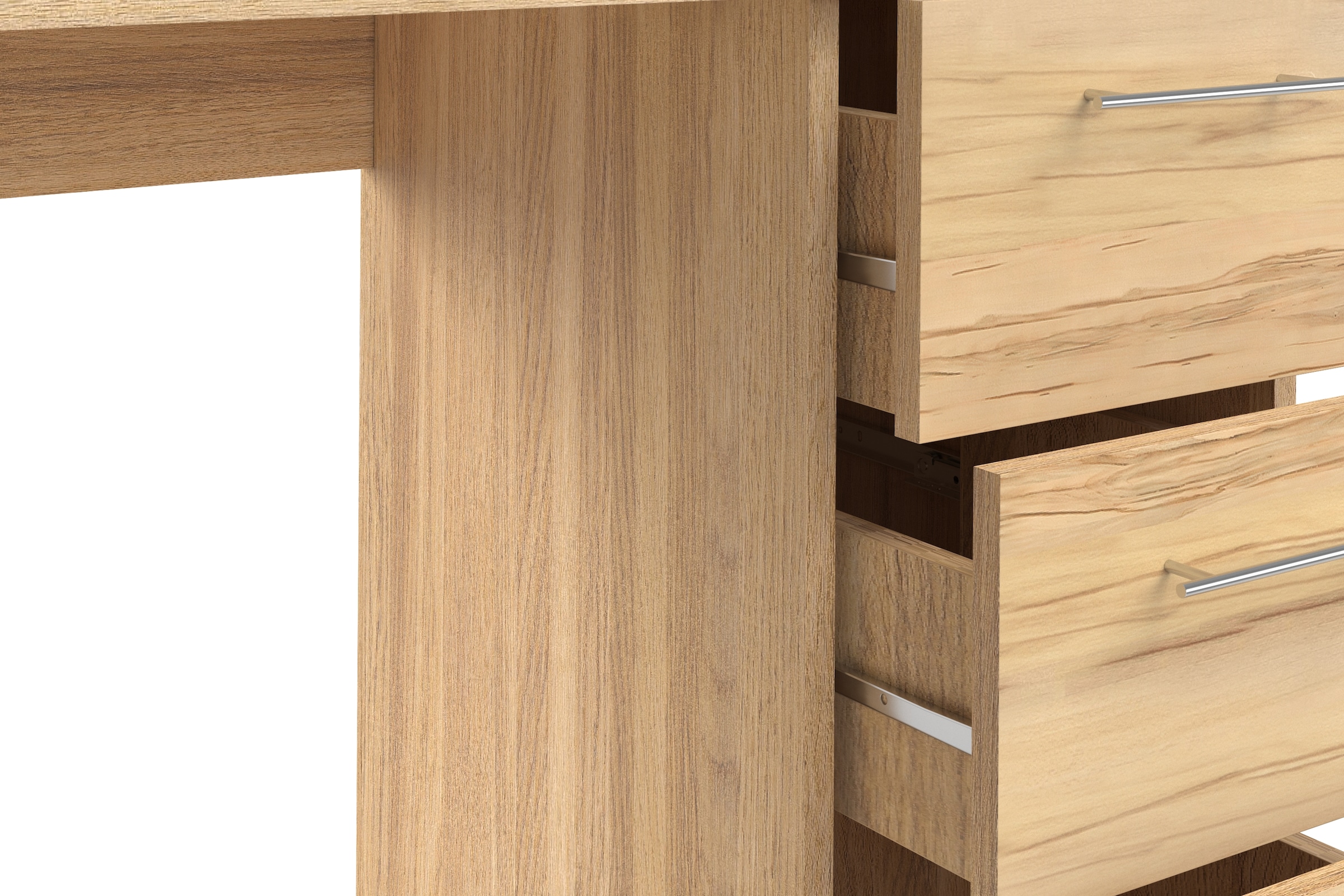 VOGL Möbelfabrik Schreibtisch »Tobi, optional mit Tastaturauszug,« mit 3 Schubkästen, Breite 115 cm, Made in Germany