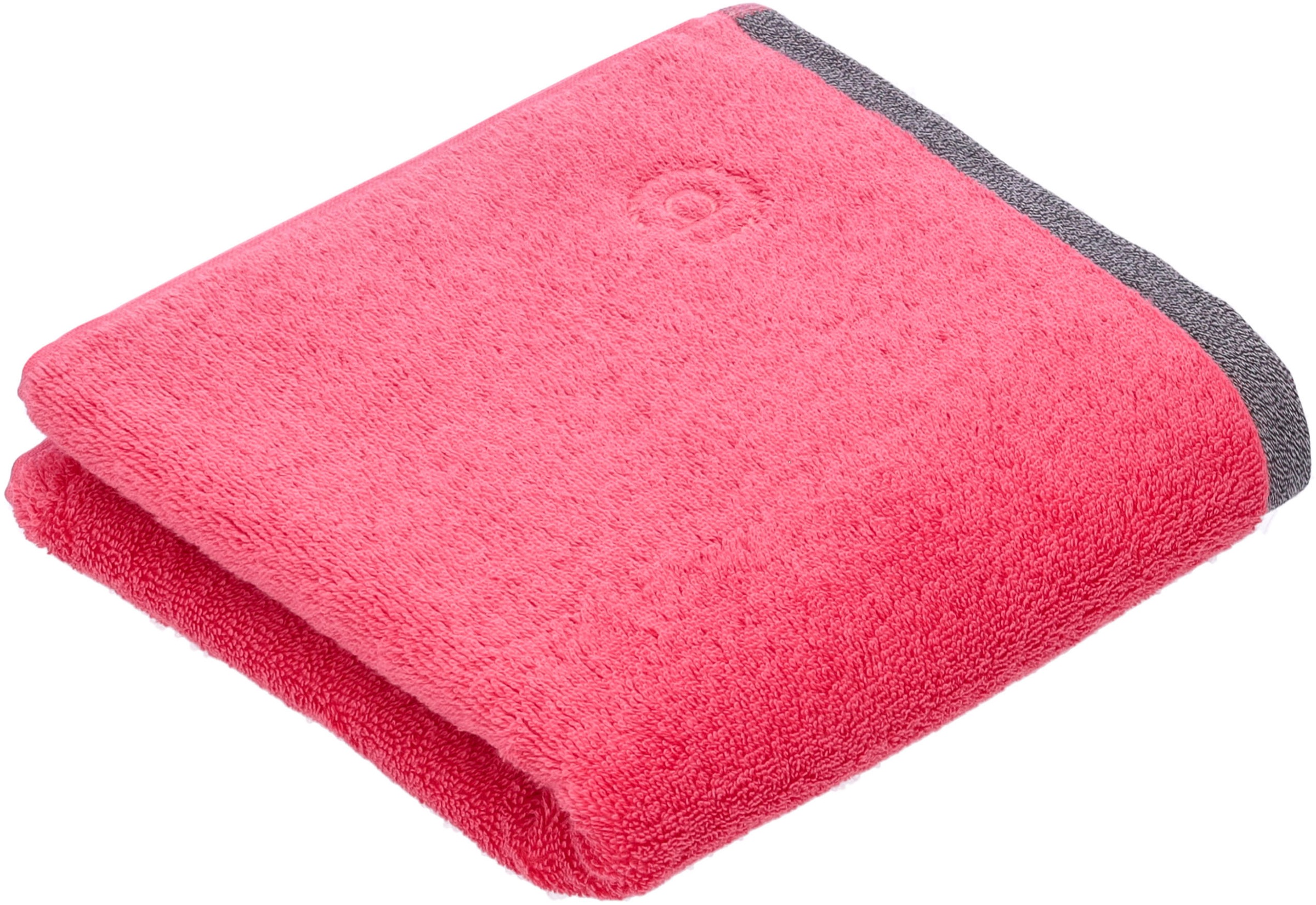 bugatti Handtuch »Prato« Uni Farben, mit melierter Optik im Saum günstig online kaufen