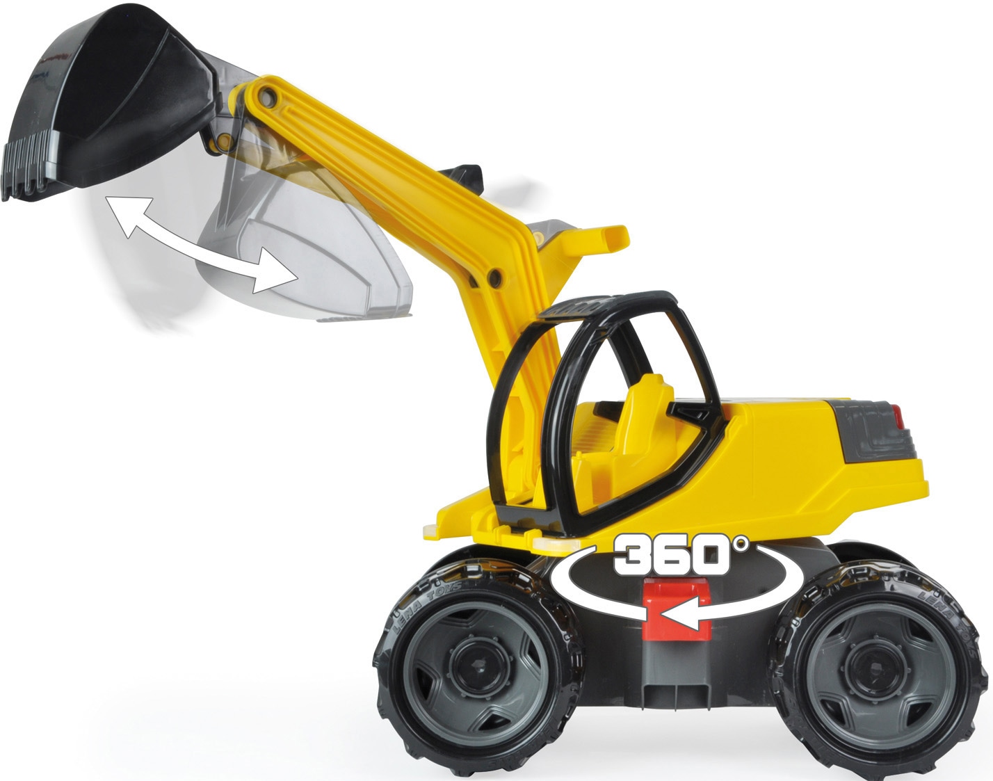 Lena® Spielzeug-Bagger »GIGA TRUCKS Pro, schwarz/gelb«, Made in Europe