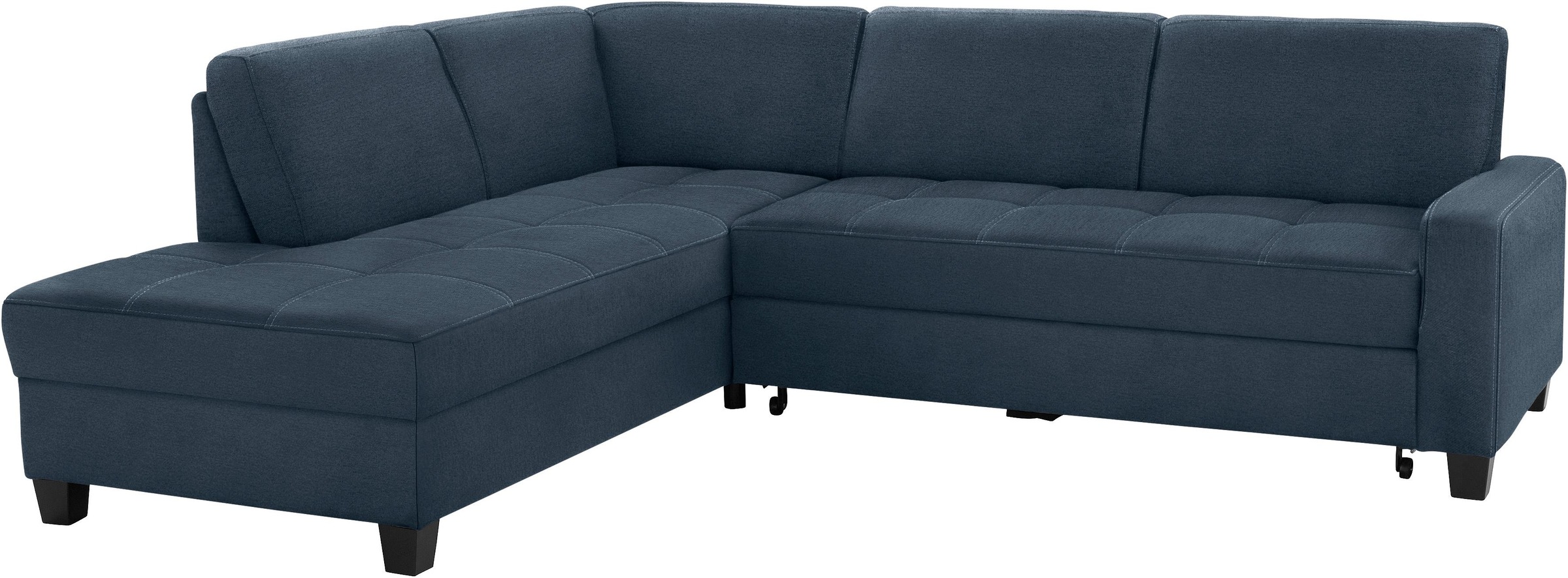 DOMO collection Ecksofa »Florentina zeitlos und elegant, Sitznähte als Designelement, L-Form«, wahlweise mit Bettfunktion, mit Kontrastnaht, Komfortsitzhöhe 47cm
