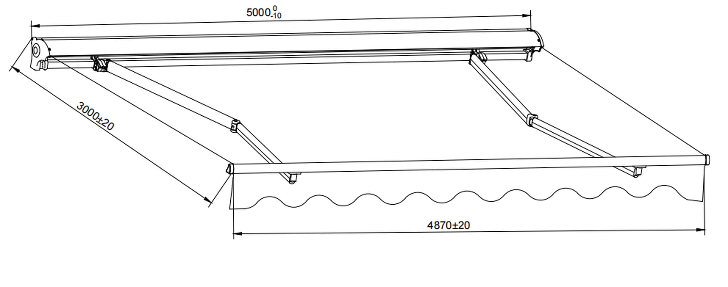 KONIFERA Halbkassettenmarkise »Mallorca« Premium Markise, UV-Schutz , Breite: 500 cm, Ausfall: 300 cm