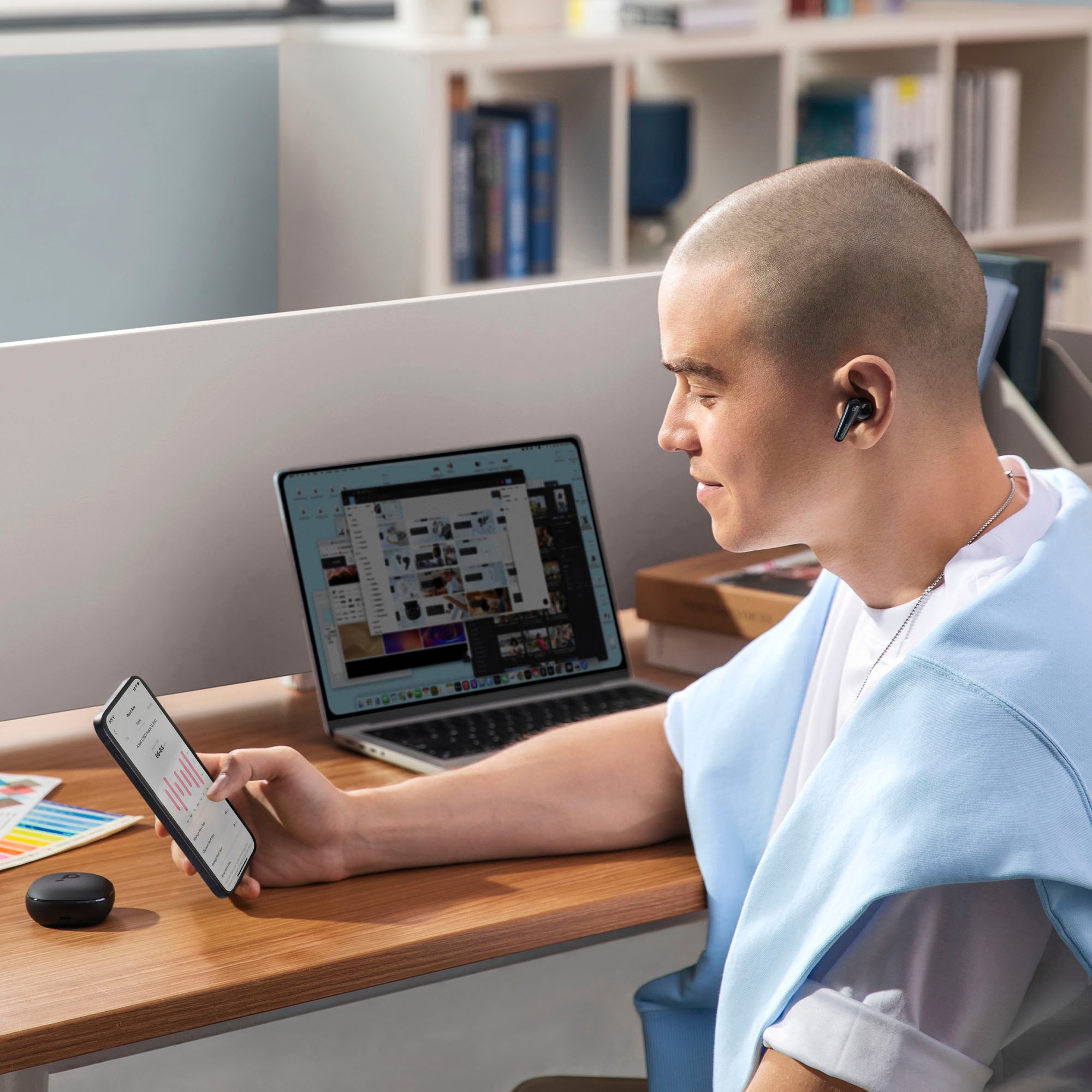 Anker In-Ear-Kopfhörer »Soundcore Liberty 4«, Bluetooth, Active Noise Cancelling (ANC)-Freisprechfunktion-Hi-Res-Multi-Point-Verbindung-Transparenzmodus-kompatibel mit Siri