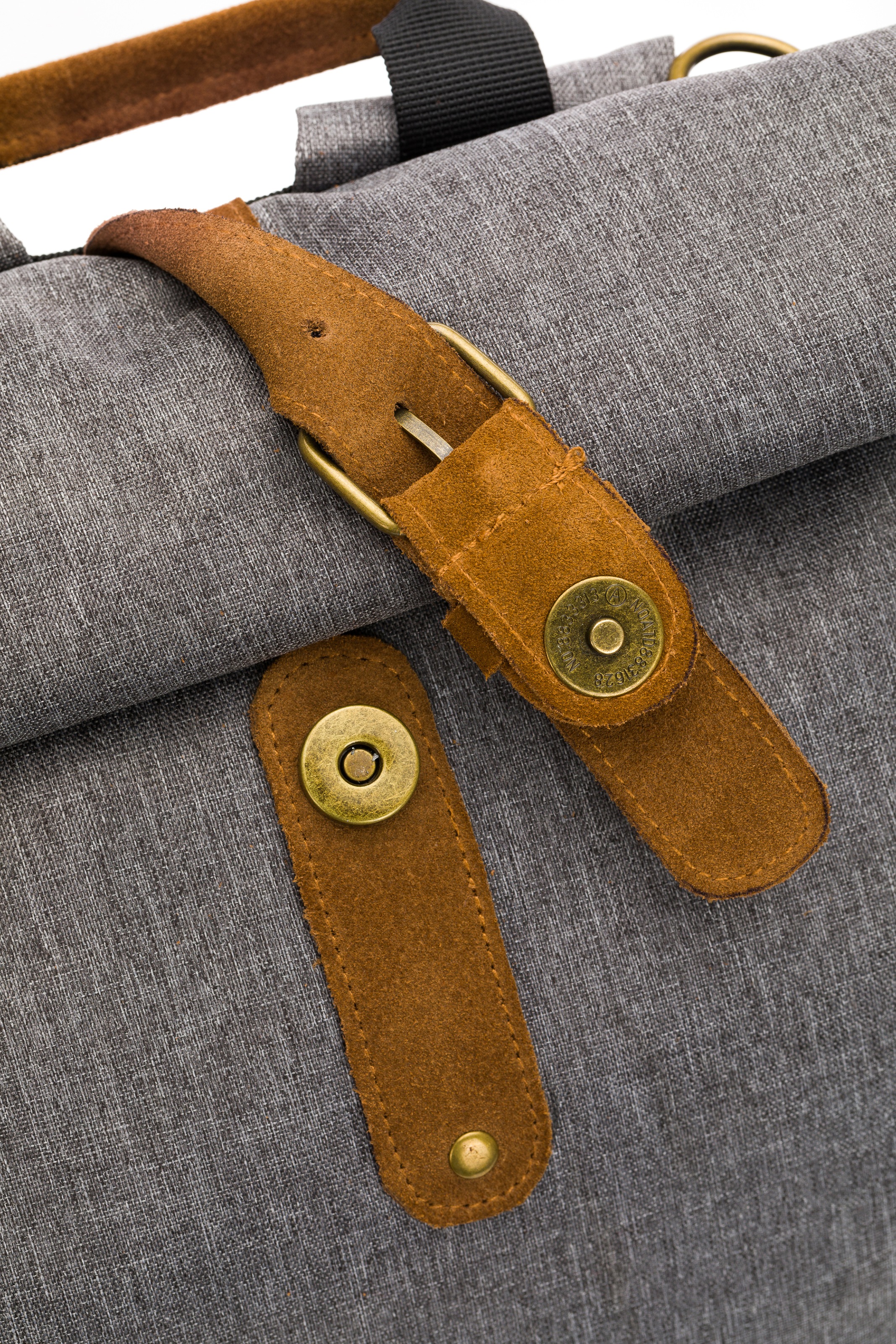 Fillikid Wickelrucksack »Rolltop Berlin, grau melange«, Reflektoren, inkl. Wickeltunterlage