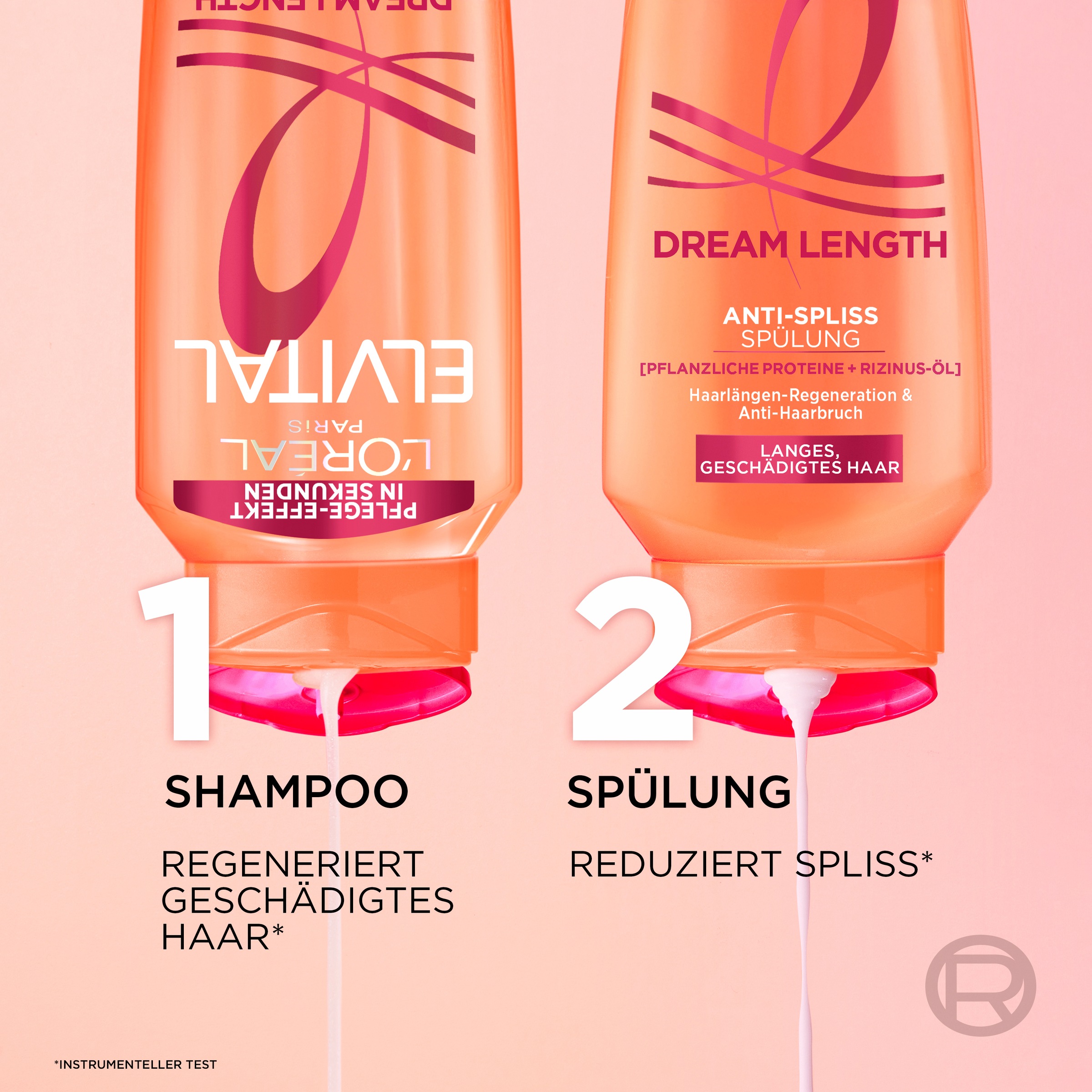 L'ORÉAL PARIS Haarshampoo »L'Oréal Paris Elvital Dream Length Shampoo«, (Packung, 6 tlg.)