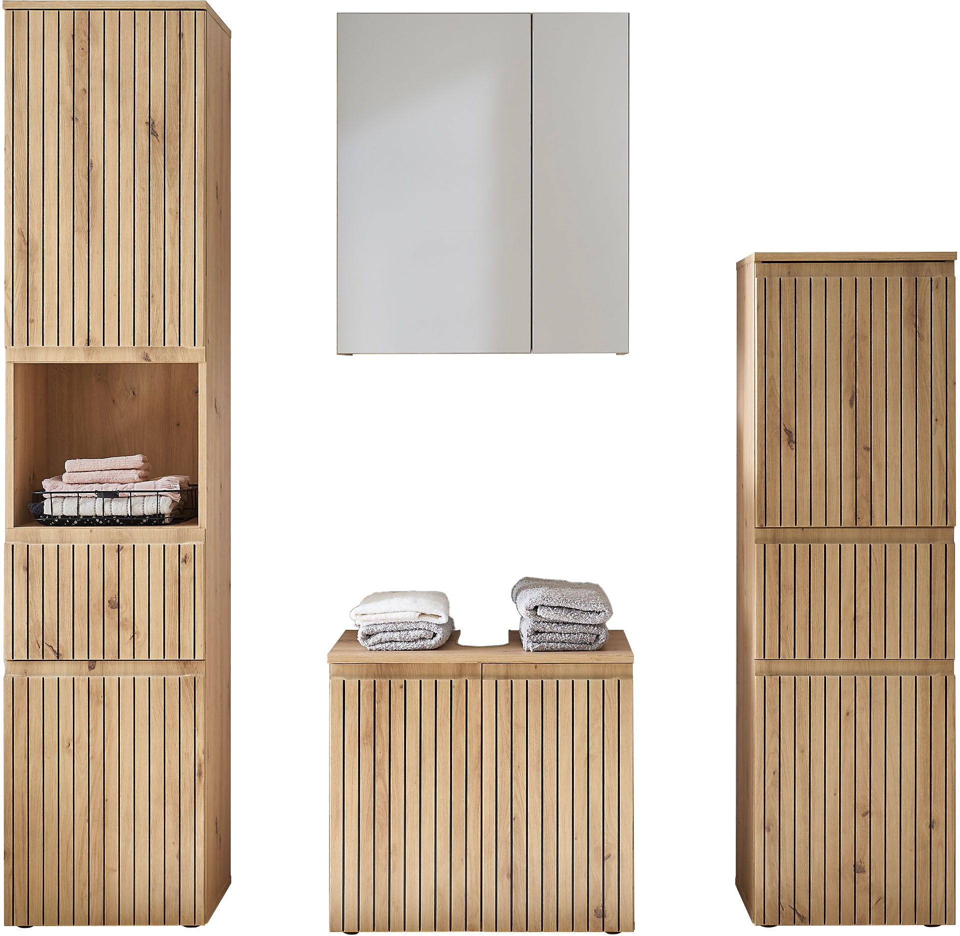BASIC by Balculina Badmöbel-Set »Austin« 4 Stk. tlg. Gesamtbreite 200 cm, 4 günstig online kaufen