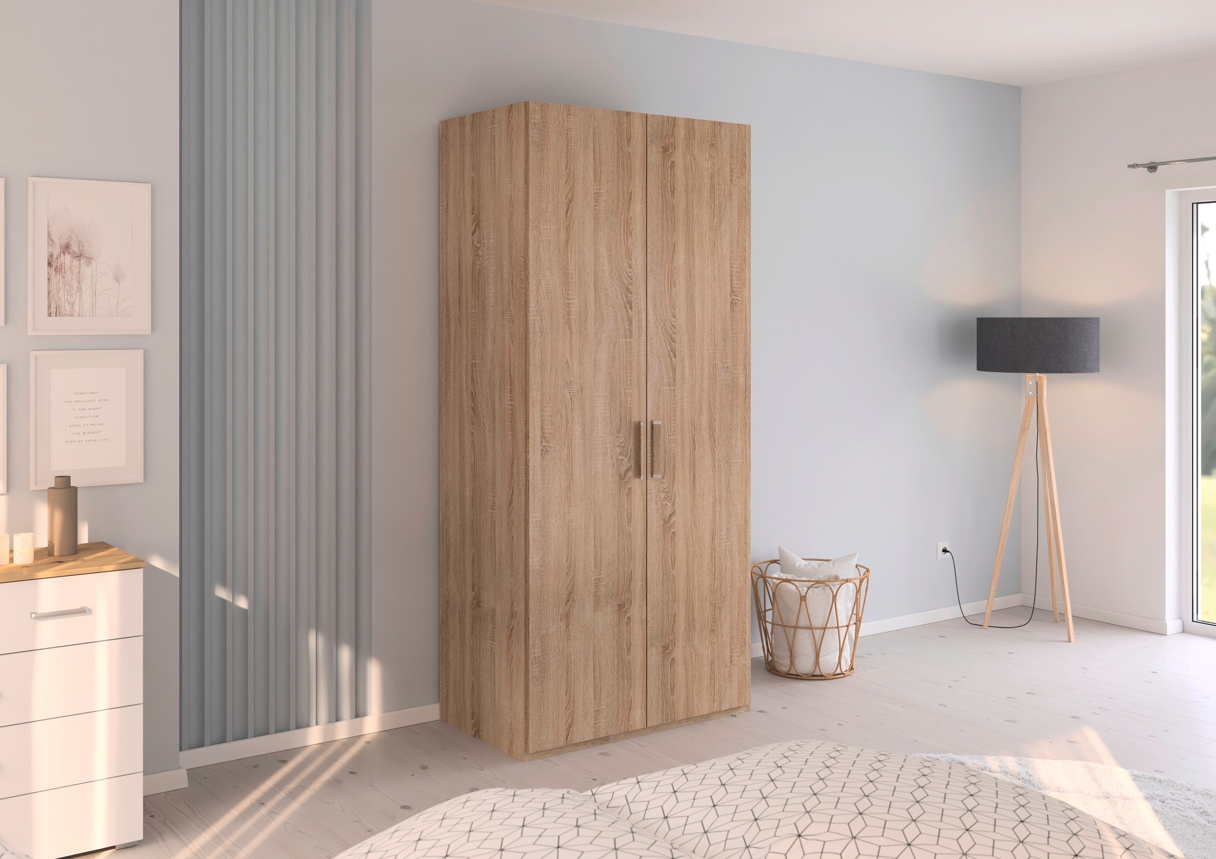 rauch Drehtürenschrank »Kleiderschrank Schrank Garderobe Schlafzimmerschrank EVELYN«, (in 2 Höhen 197 oder 210 cm erhältlich), in elegantem Stil, viel Stauraum 4 Breiten und 2 Höhen MADE IN GERMANY