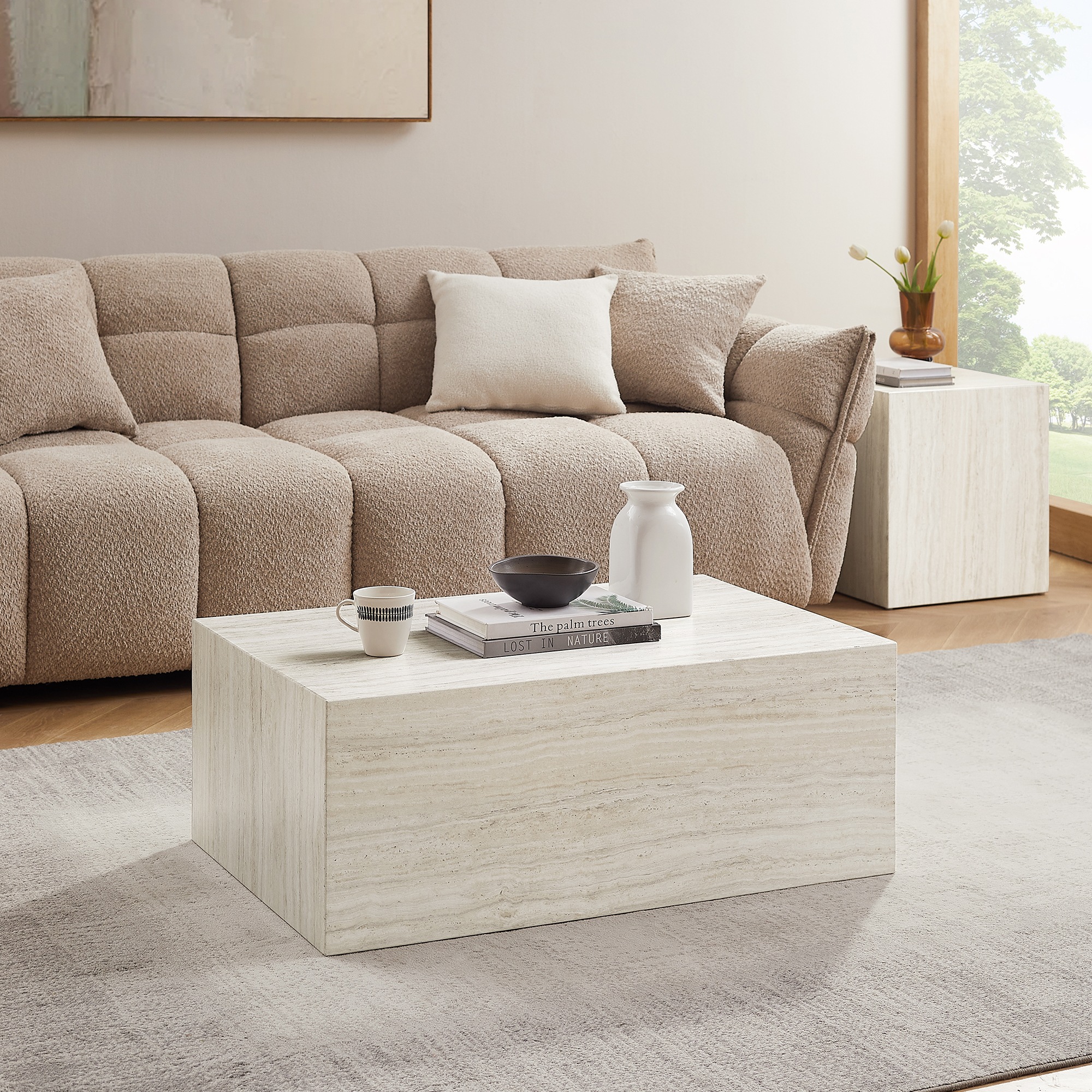 SalesFever Couchtisch »Almeria Beistelltisch B/T 90/60 cm«, rechteckig 90x6 günstig online kaufen