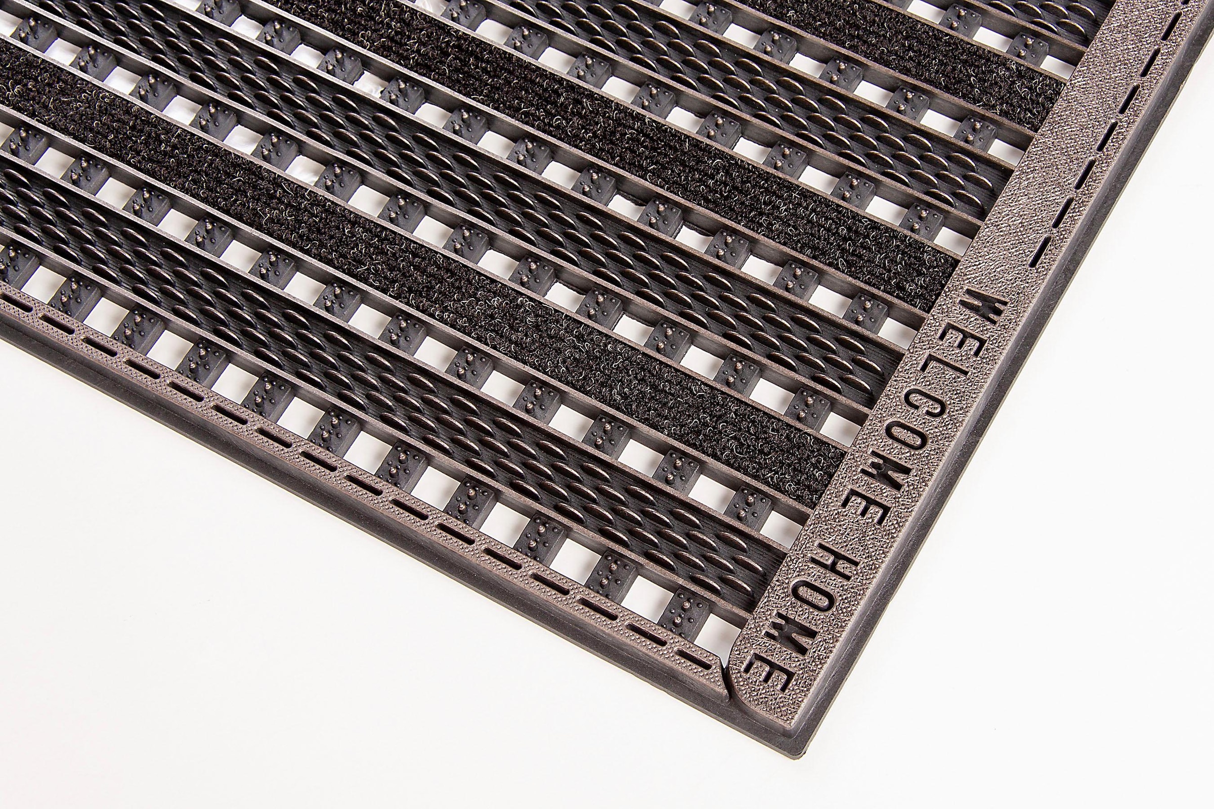 Home2Fashion Fußmatte »GC Clean Griddie«, rechteckig, 8 mm Höhe, Schmutzfangmatte, mit Spruch, robust, In- und Outdoor geeignet