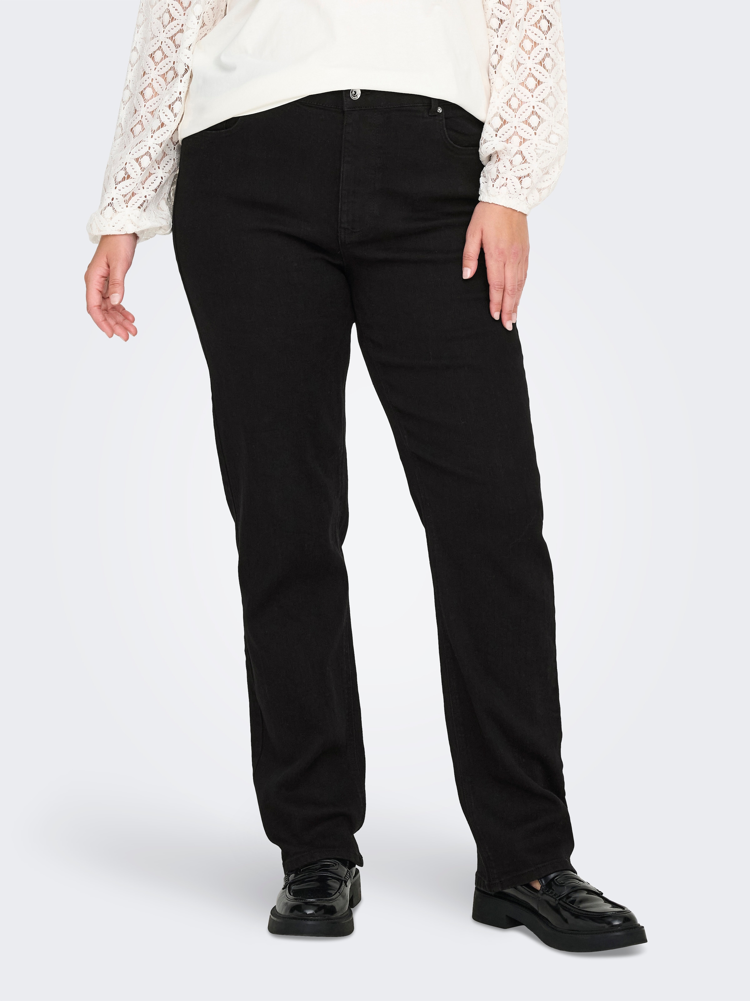 ONLY CARMAKOMA Straight-Jeans »CARCRUZ EX HW STRAIGHT DNM PIMBOX BF«