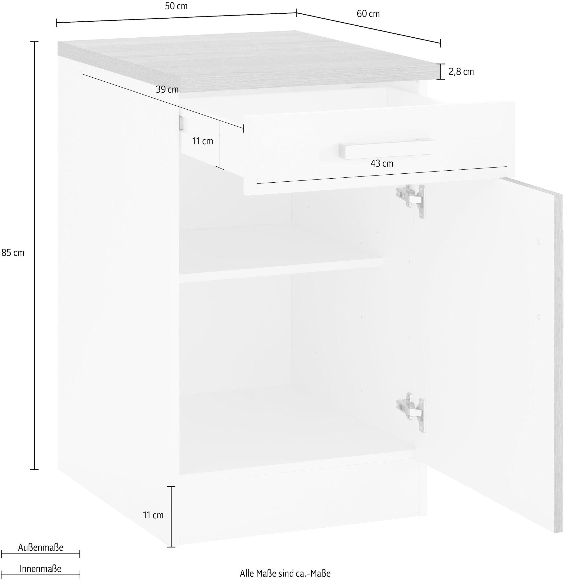 KOCHSTATION Unterschrank »KS-Gera« Breite 50 cm