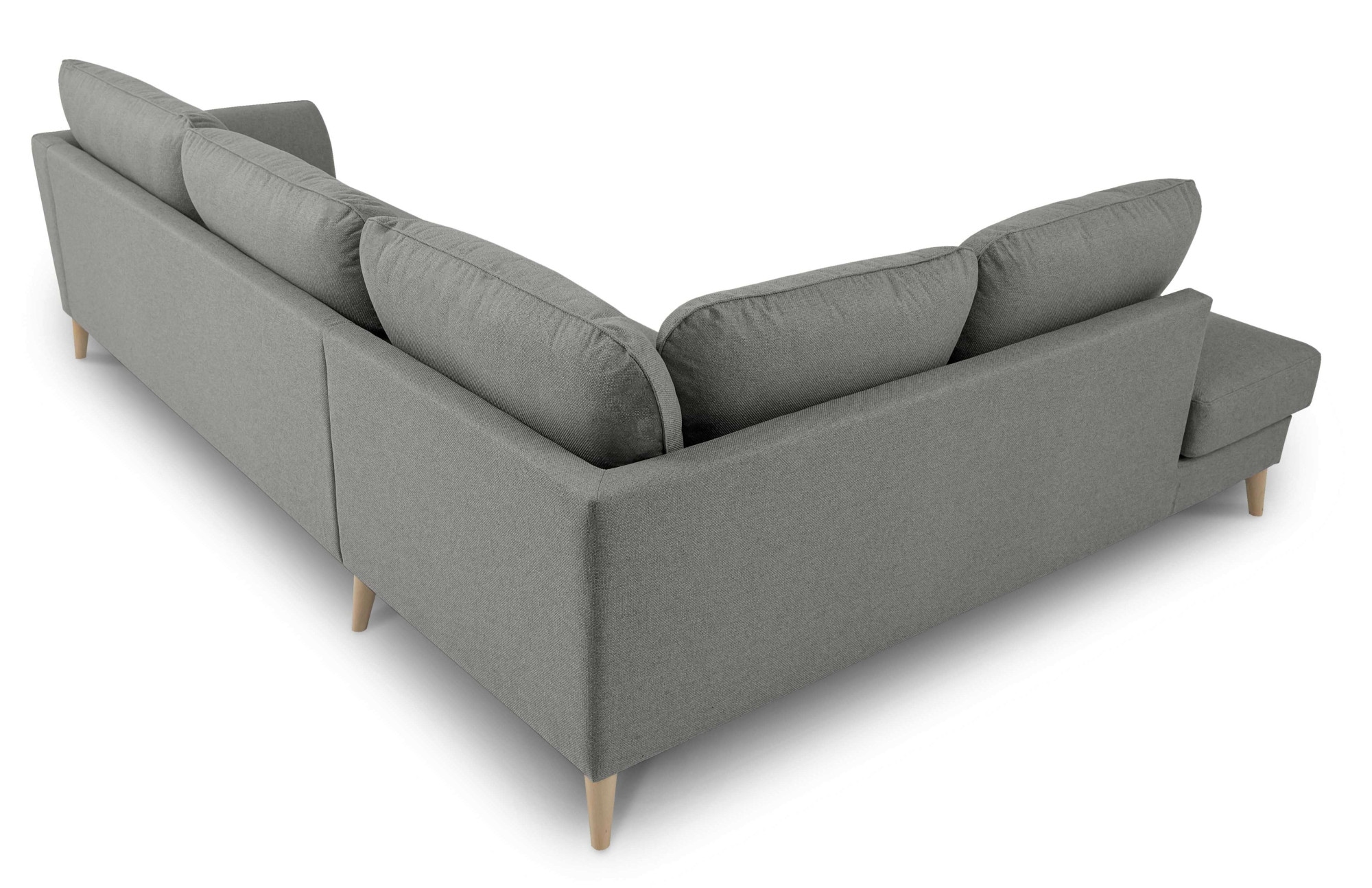 Home affaire Ecksofa »MARSEILLE 278/202 cm, L-Form, Ottom. rechts/links, verschiedene Bezüge«, Massivholzbeine Eiche, Landhausstil, Wellenunterfederung