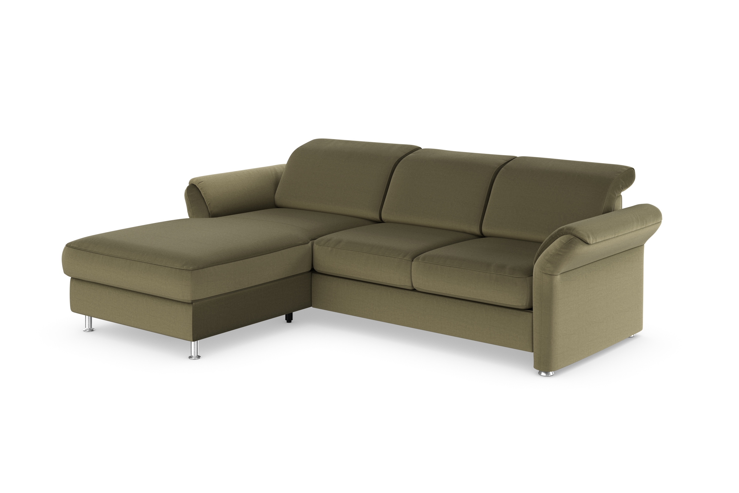 sit&more Ecksofa »Apulia L-Form«, wahlweise Bettfunktion, Bettkasten und Kopf- und Armteilverstellung