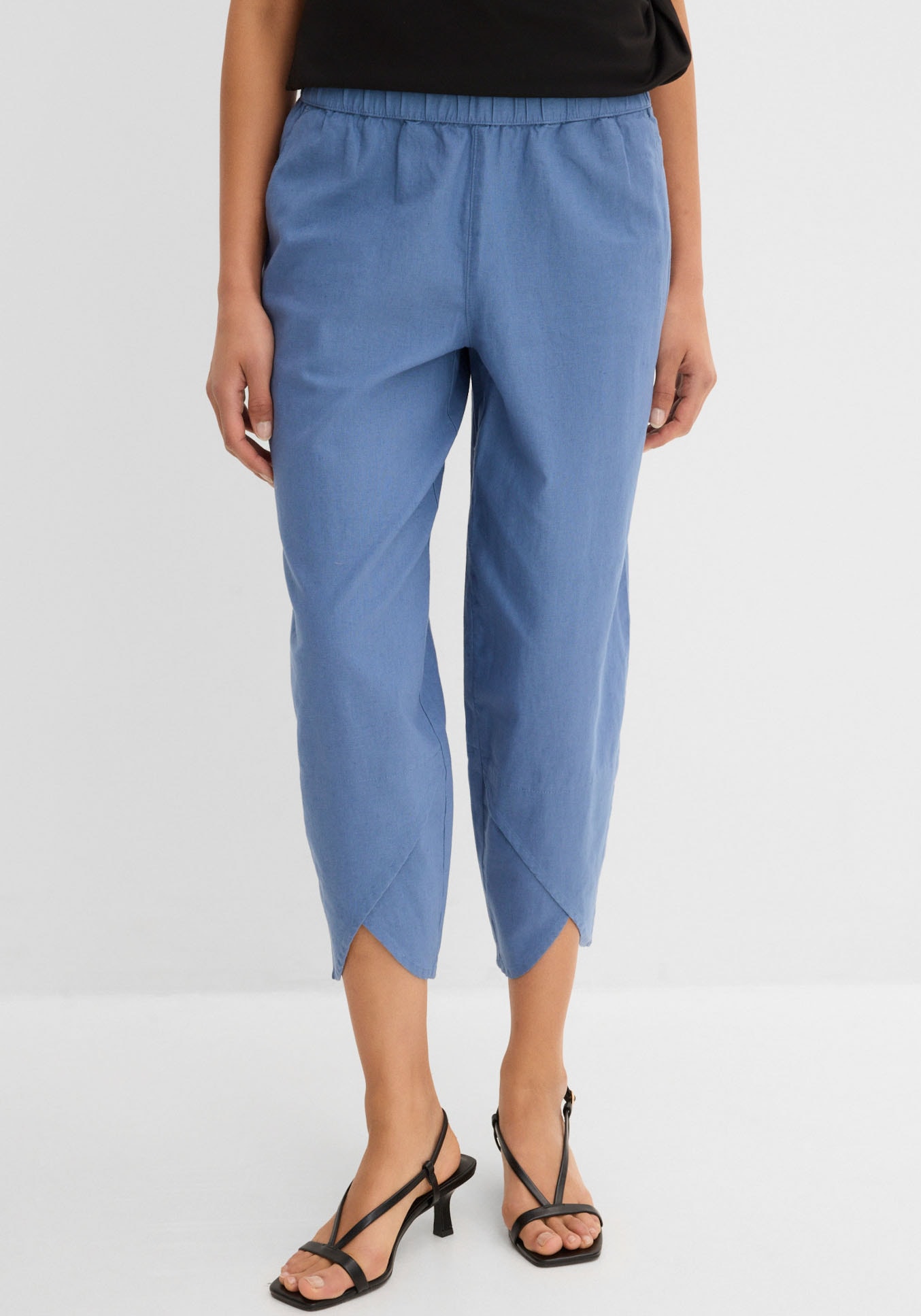 bonprix 3/4-Hose »3/4-Hose aus leichtem Leinen-Mix«  aus Leinen-Mix, mit Seitenschlitzen, Regular Fit, casual Stil