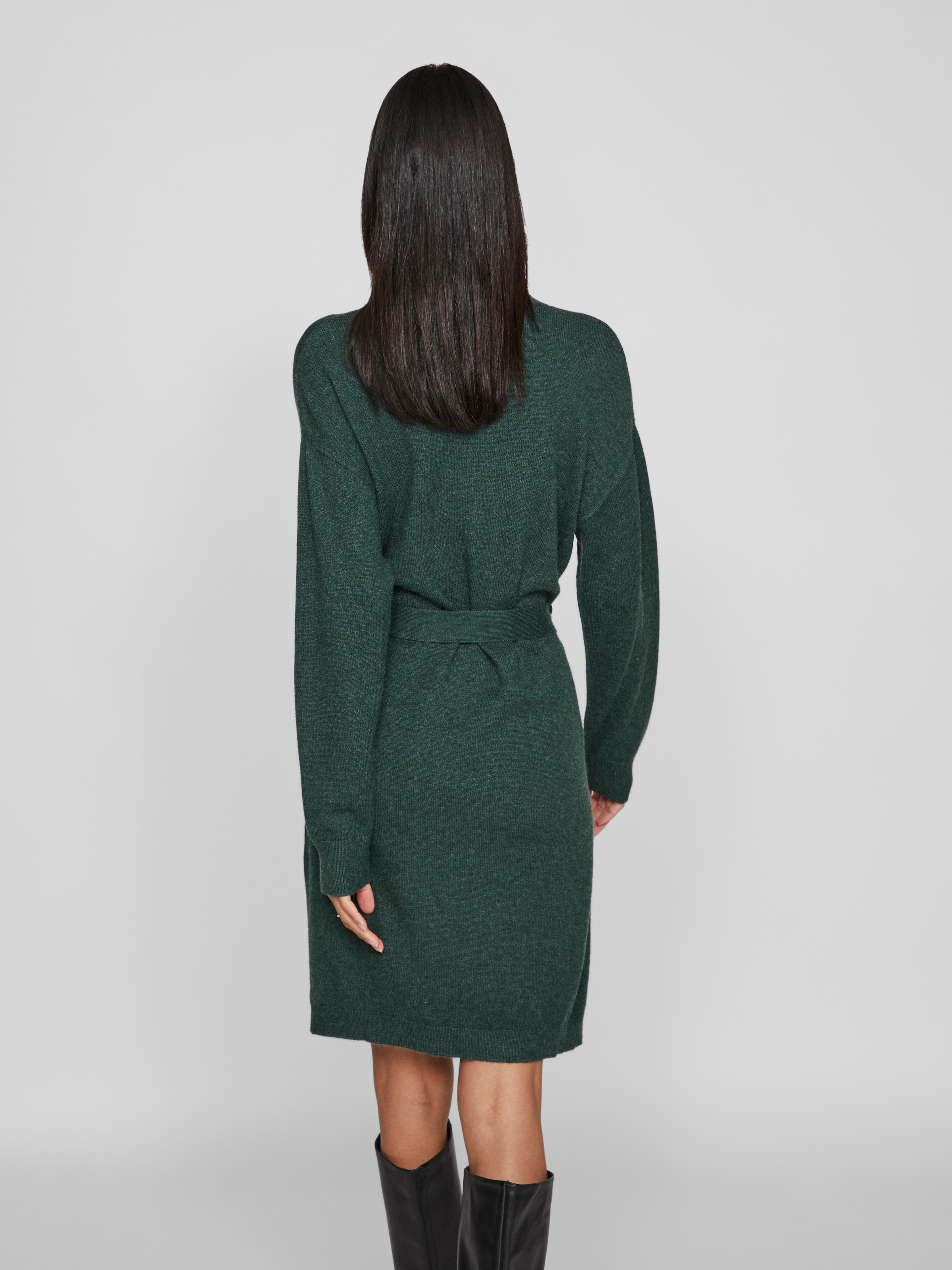 Vila Strickkleid »VIRIL O-NECK L/S BELT KNIT DRESS - NOOS«