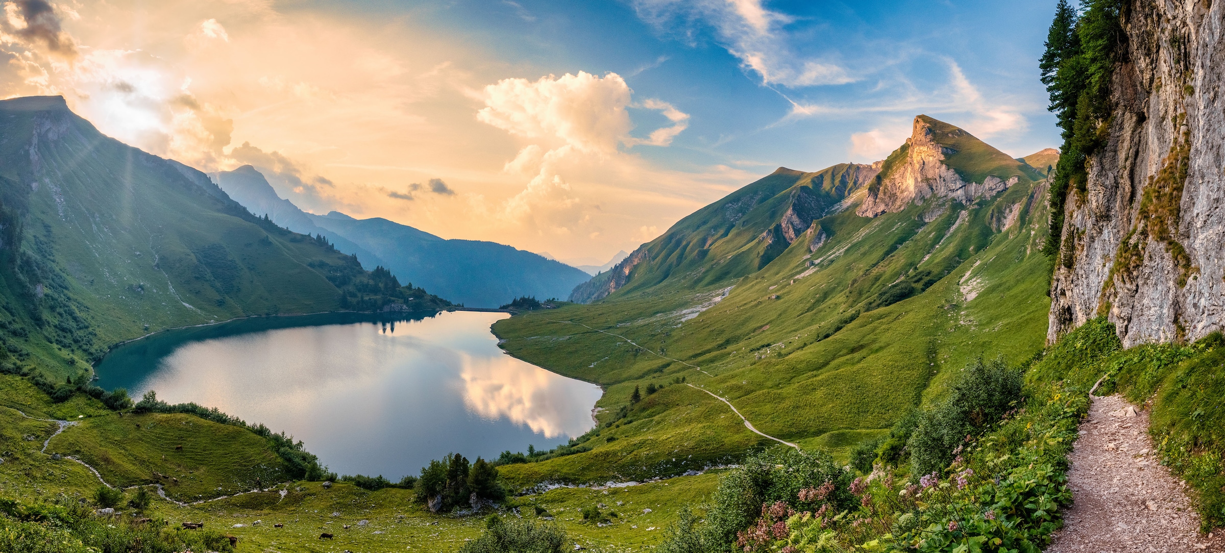 Bönninghoff Leinwandbild, Berge-Landschaft-See-Seebilder-Natur, (1 St.) günstig online kaufen