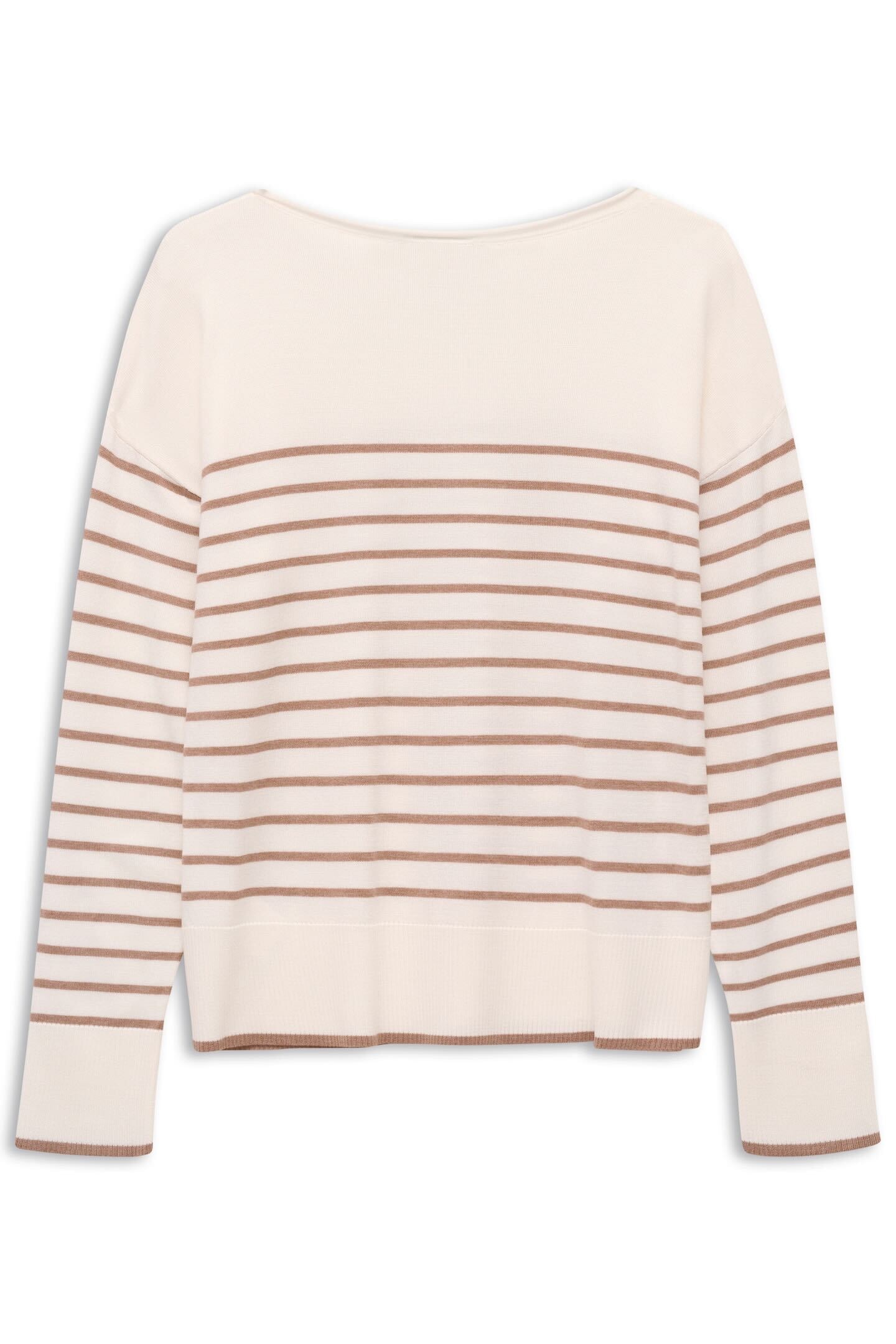 bugatti Rundhalspullover »Regular Fit« mit Streifen